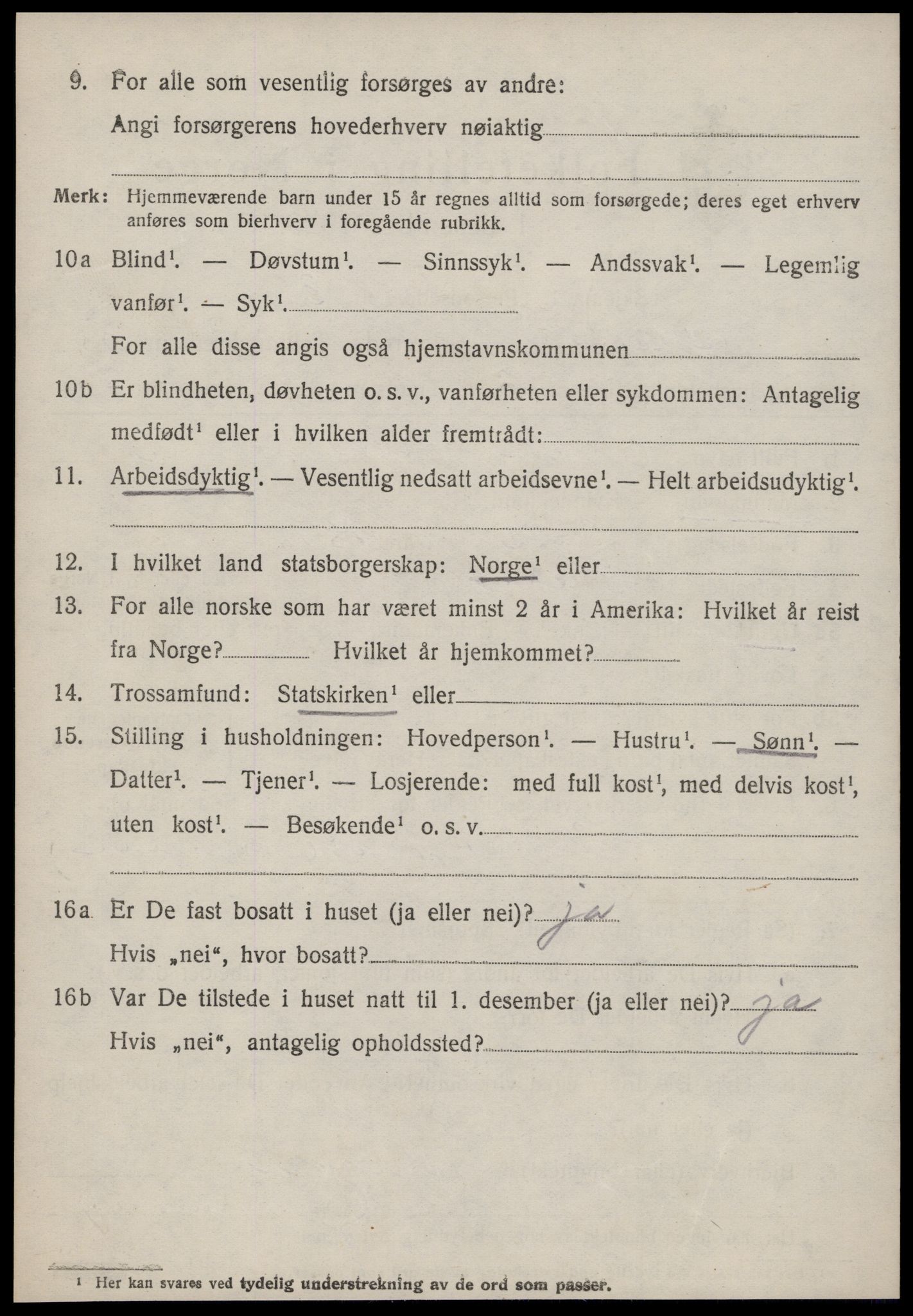 SAT, 1920 census for Hen, 1920, p. 2345