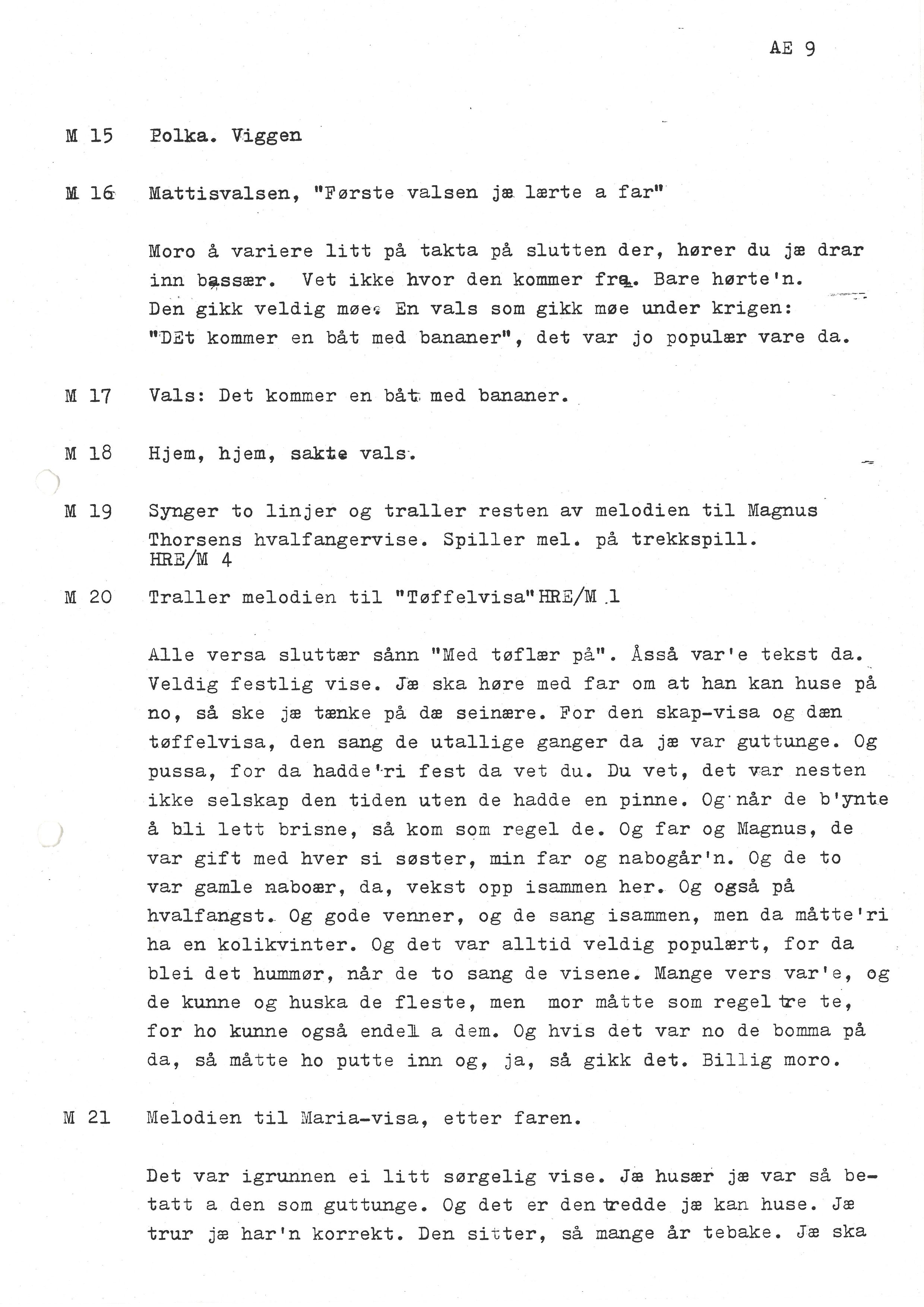 Sa 16 - Folkemusikk fra Vestfold, Gjerdesamlingen, VEMU/A-1868/I/L0001: Informantregister med intervjunedtegnelser, 1979-1986