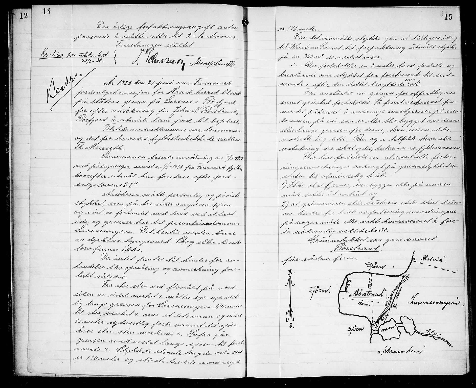 Lensmannen i Hasvik (hos Finnmarkseiendommen)*, FIEI/-, 1938-1944, p. 14-15