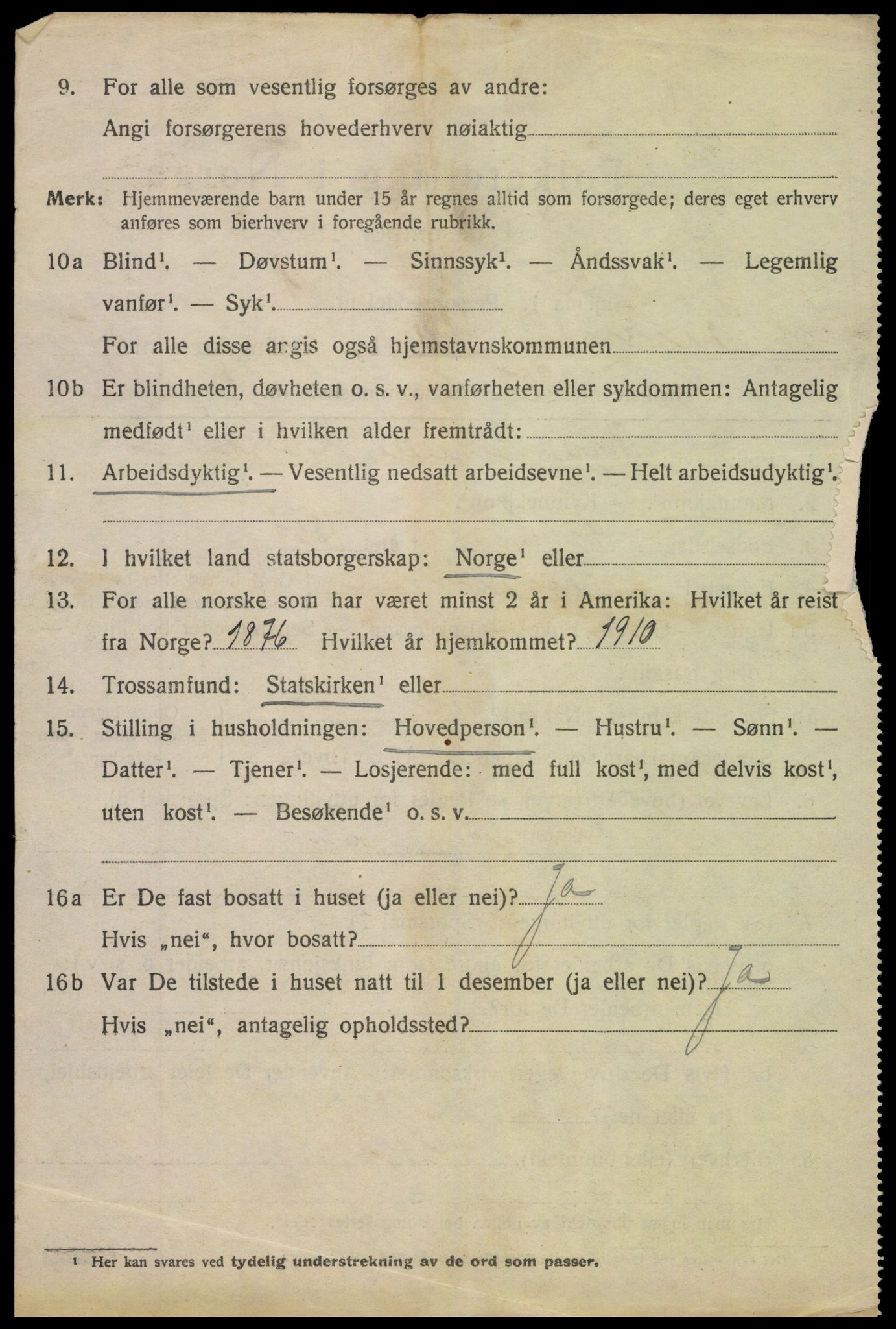 SAK, 1920 census for Grimstad, 1920, p. 7284