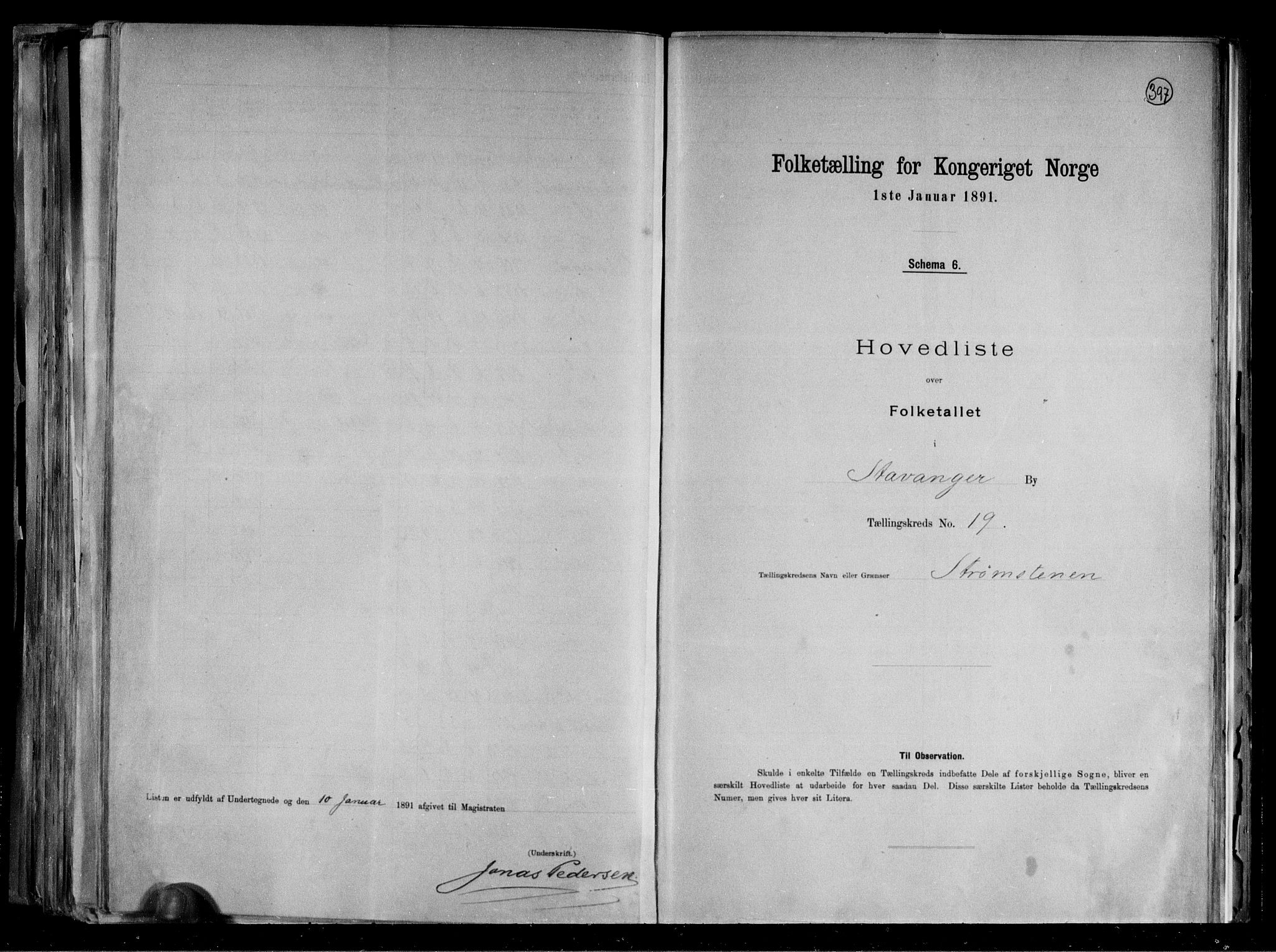 RA, 1891 census for 1103 Stavanger, 1891, p. 44