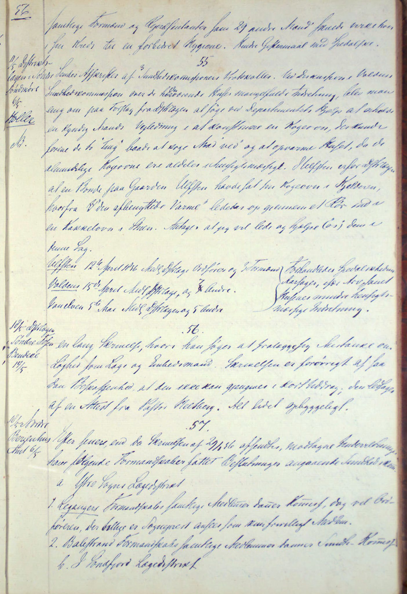 Lepraarkiver - Overlegen for den spedalske sykdom, AV/SAB-A-61001/B.c/L0001: Journal, 1854-1859, p. 35