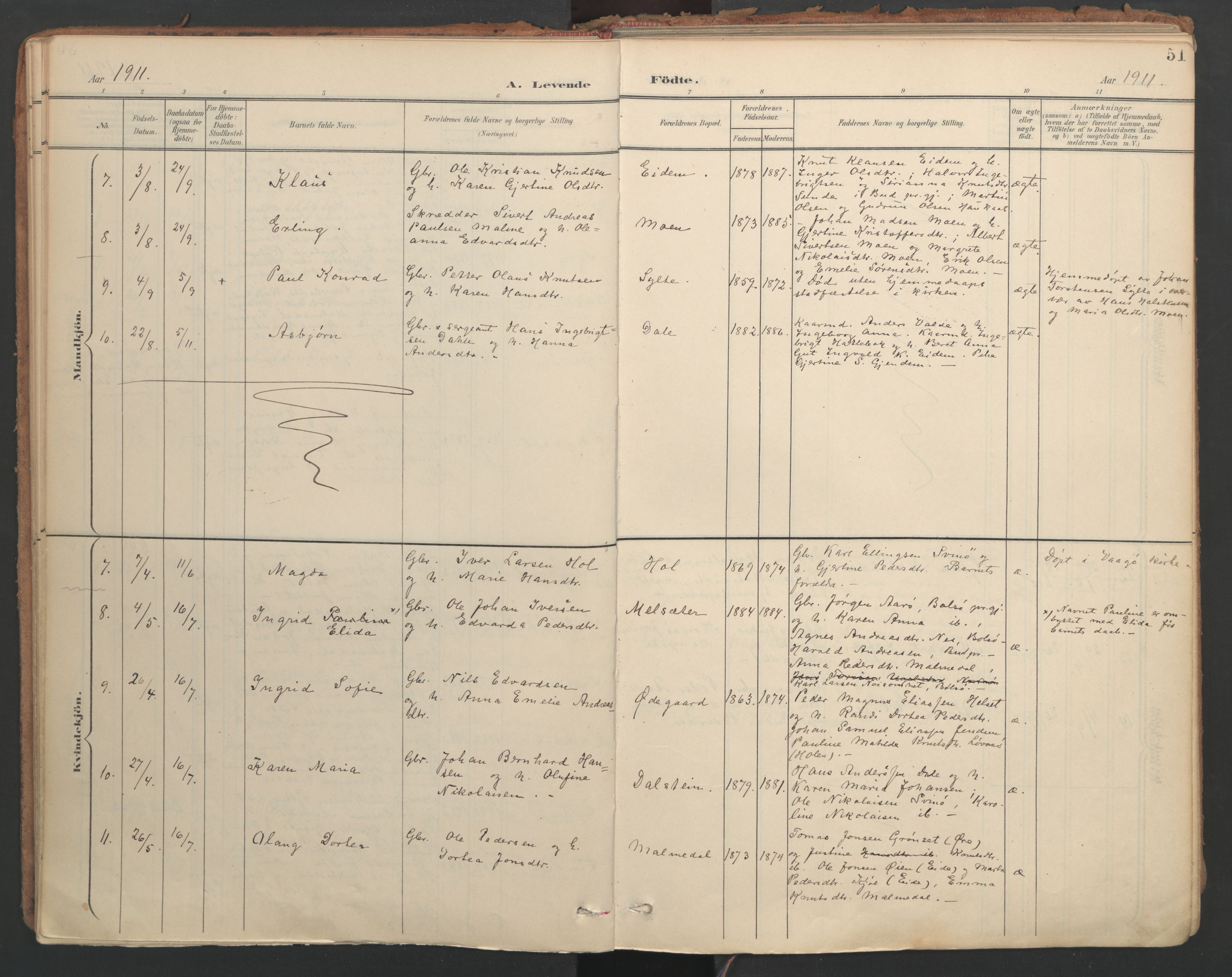 Ministerialprotokoller, klokkerbøker og fødselsregistre - Møre og Romsdal, AV/SAT-A-1454/564/L0741: Parish register (official) no. 564A02, 1900-1976, p. 51