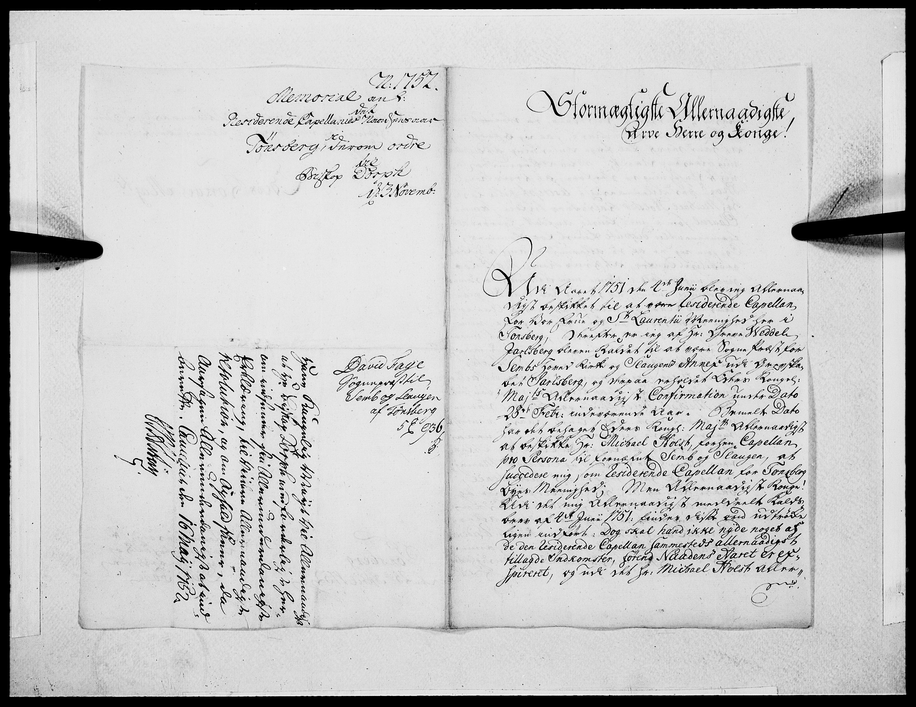 Danske Kanselli 1572-1799, RA/EA-3023/F/Fc/Fcc/Fcca/L0162: Norske innlegg 1572-1799, 1752, p. 375