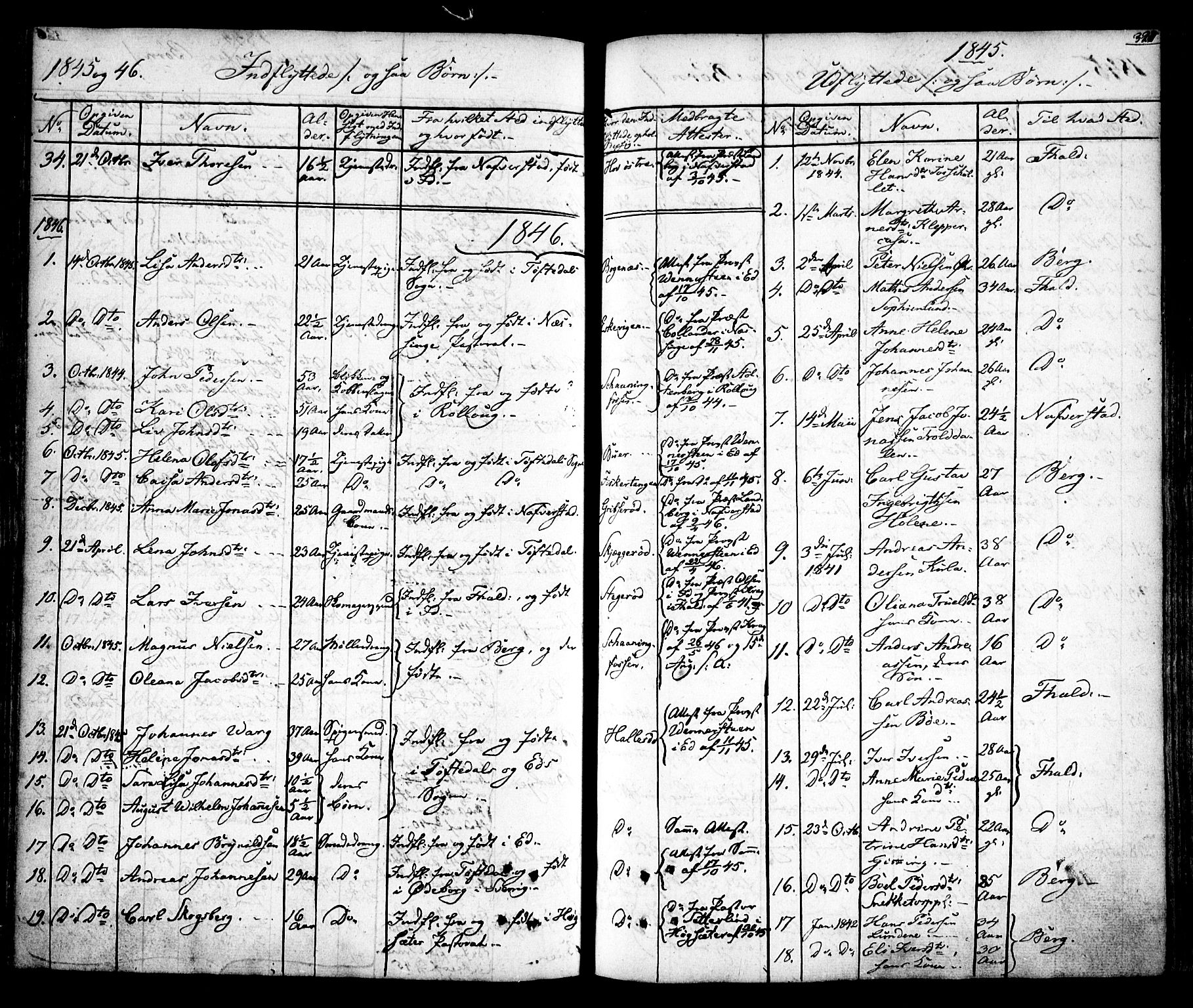 Idd prestekontor Kirkebøker, AV/SAO-A-10911/F/Fc/L0003: Parish register (official) no. III 3, 1832-1847, p. 327