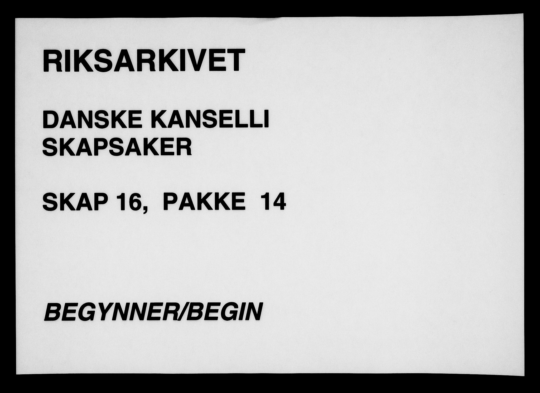 Danske Kanselli, Skapsaker, RA/EA-4061/F/L0105: Skap 16, pakke 13-16, 1646-1808, p. 235