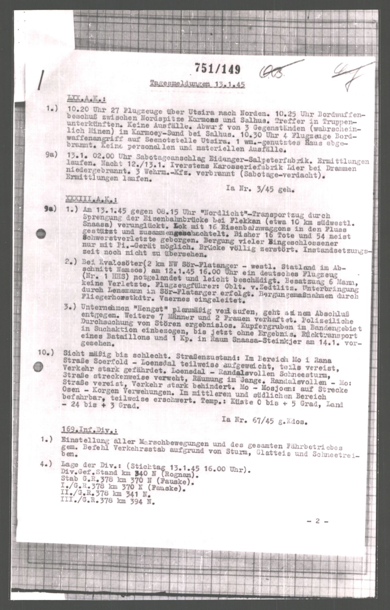 Forsvarets Overkommando. 2 kontor. Arkiv 11.4. Spredte tyske arkivsaker, AV/RA-RAFA-7031/D/Dar/Dara/L0006: Krigsdagbøker for 20. Gebirgs-Armee-Oberkommando (AOK 20), 1945, p. 475