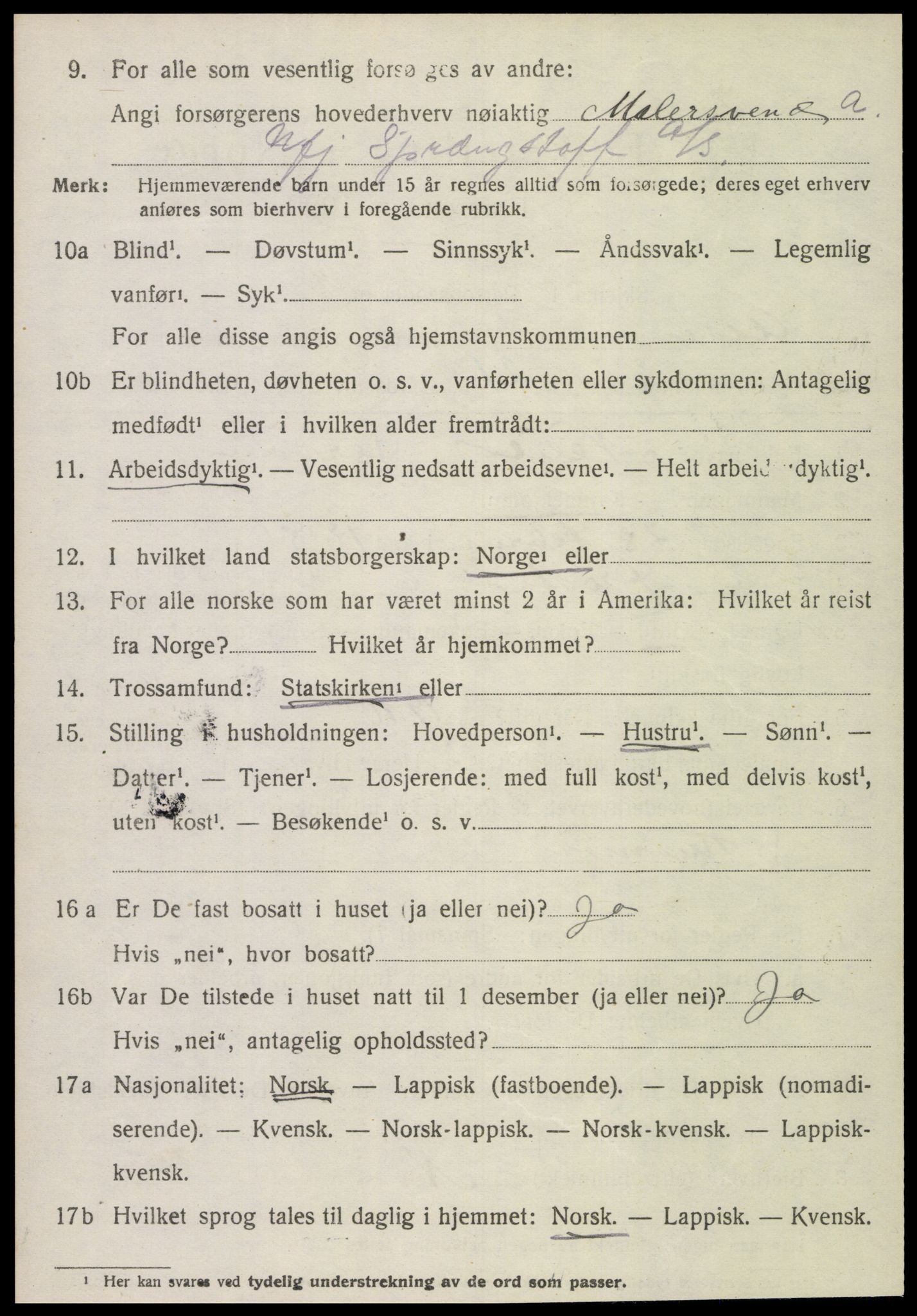 SAT, 1920 census for Åsen, 1920, p. 4267