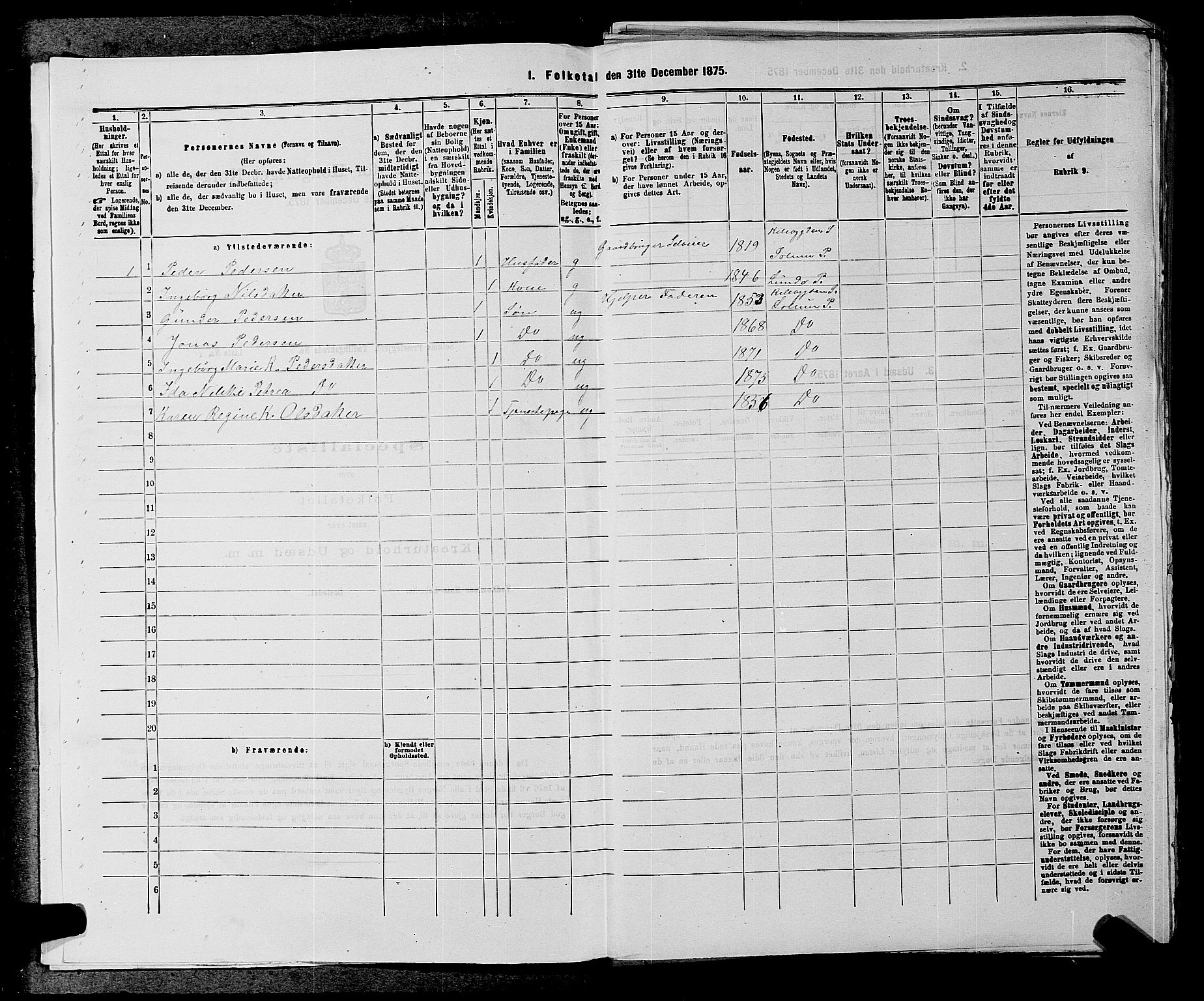 SAKO, 1875 census for 0818P Solum, 1875, p. 1968