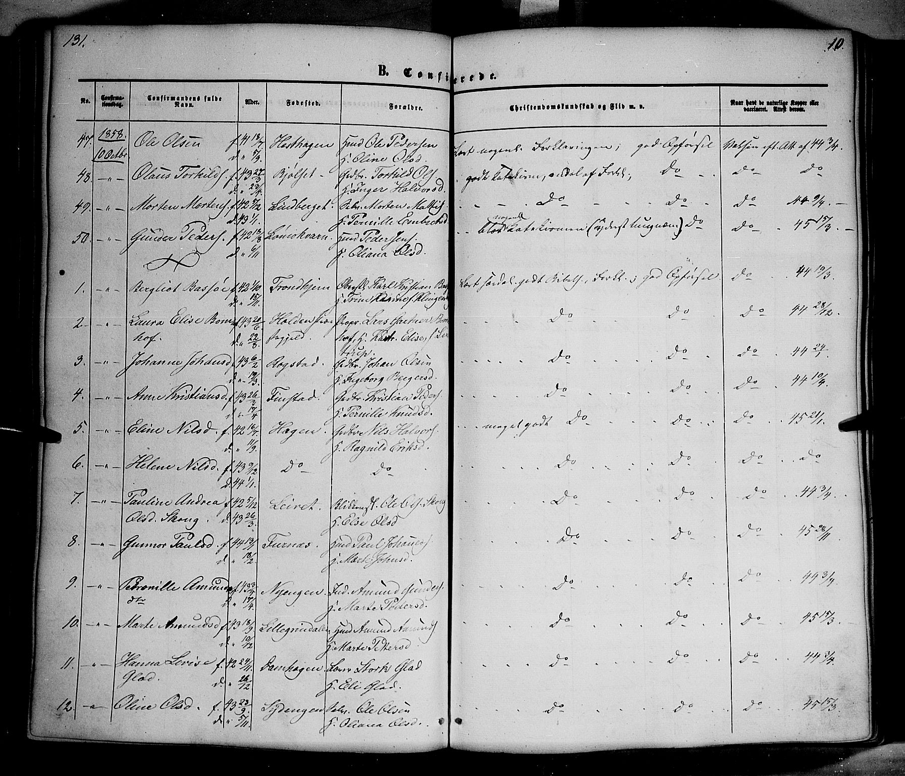 Elverum prestekontor, AV/SAH-PREST-044/H/Ha/Haa/L0010: Parish register (official) no. 10, 1857-1868, p. 131