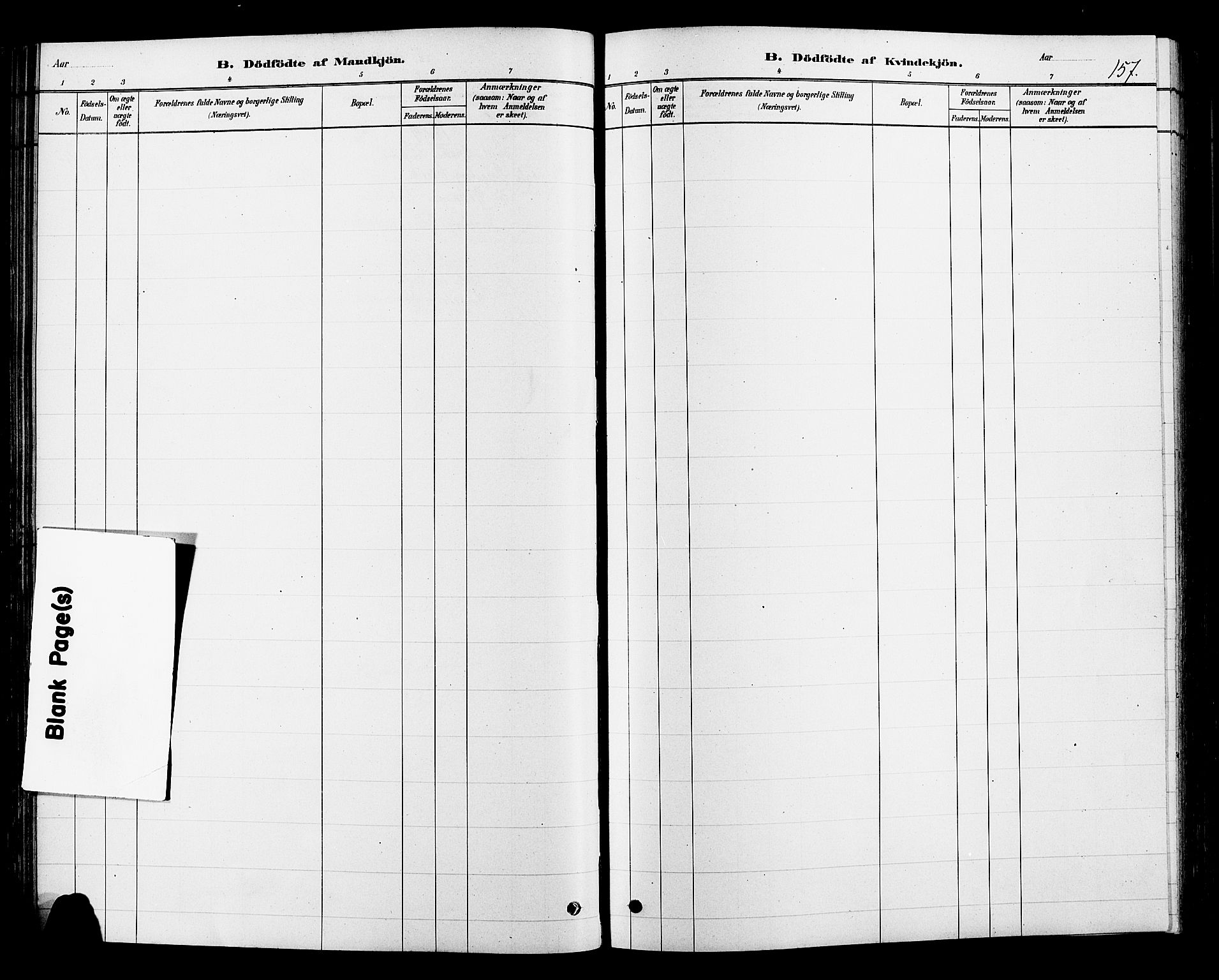 Ringsaker prestekontor, AV/SAH-PREST-014/L/La/L0009: Parish register (copy) no. 9, 1879-1890, p. 157