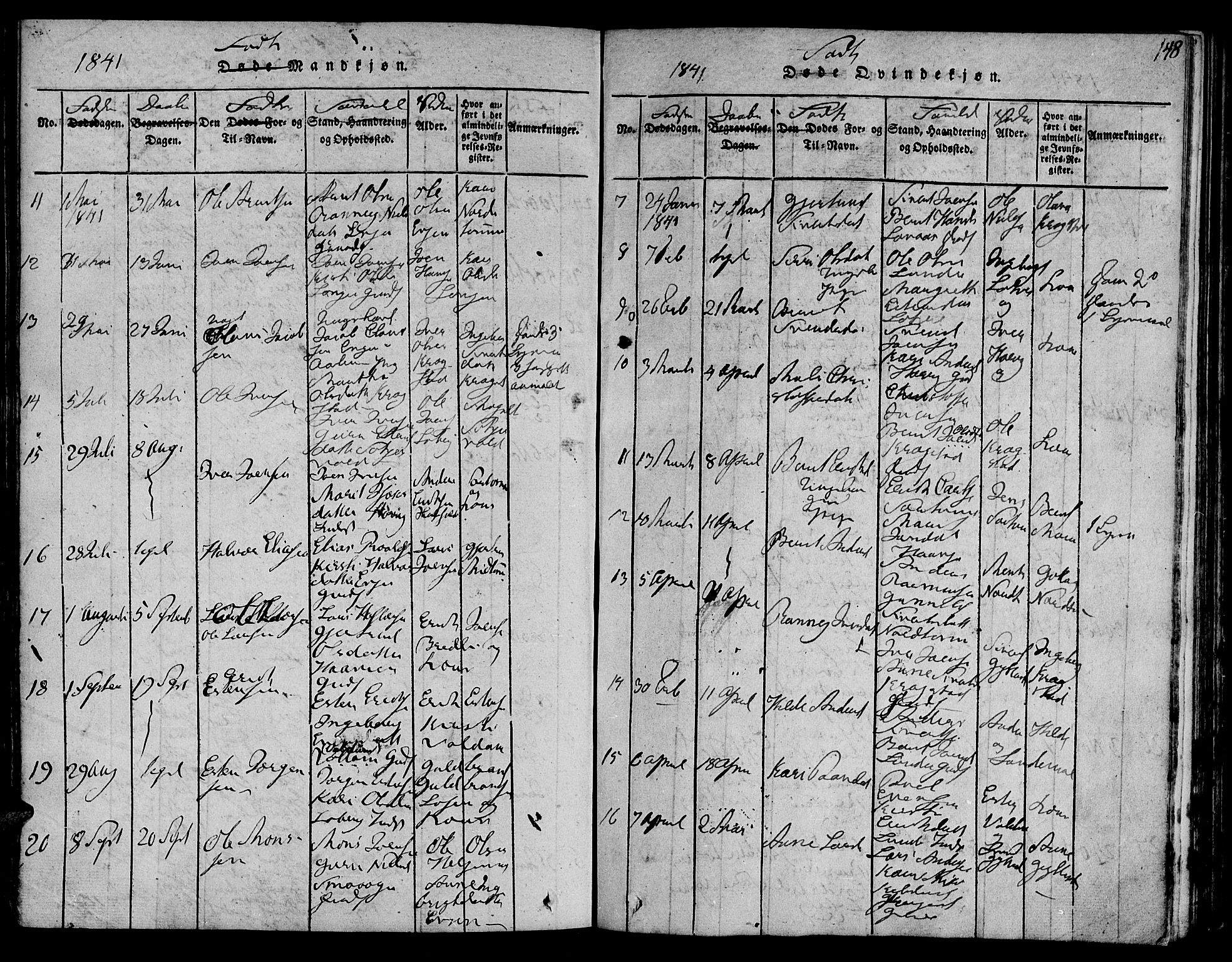 Ministerialprotokoller, klokkerbøker og fødselsregistre - Sør-Trøndelag, SAT/A-1456/692/L1102: Parish register (official) no. 692A02, 1816-1842, p. 148