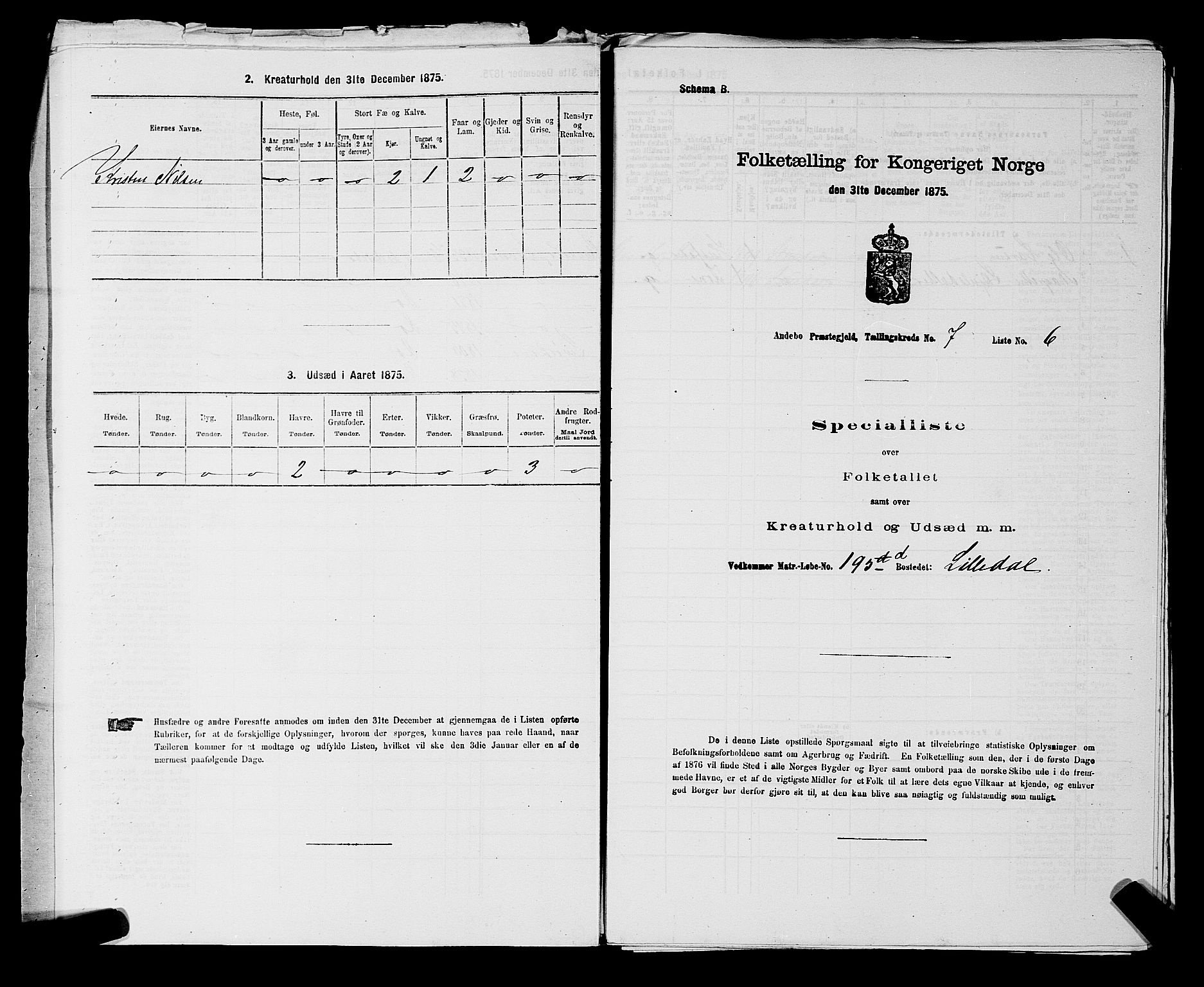 SAKO, 1875 census for 0719P Andebu, 1875, p. 690