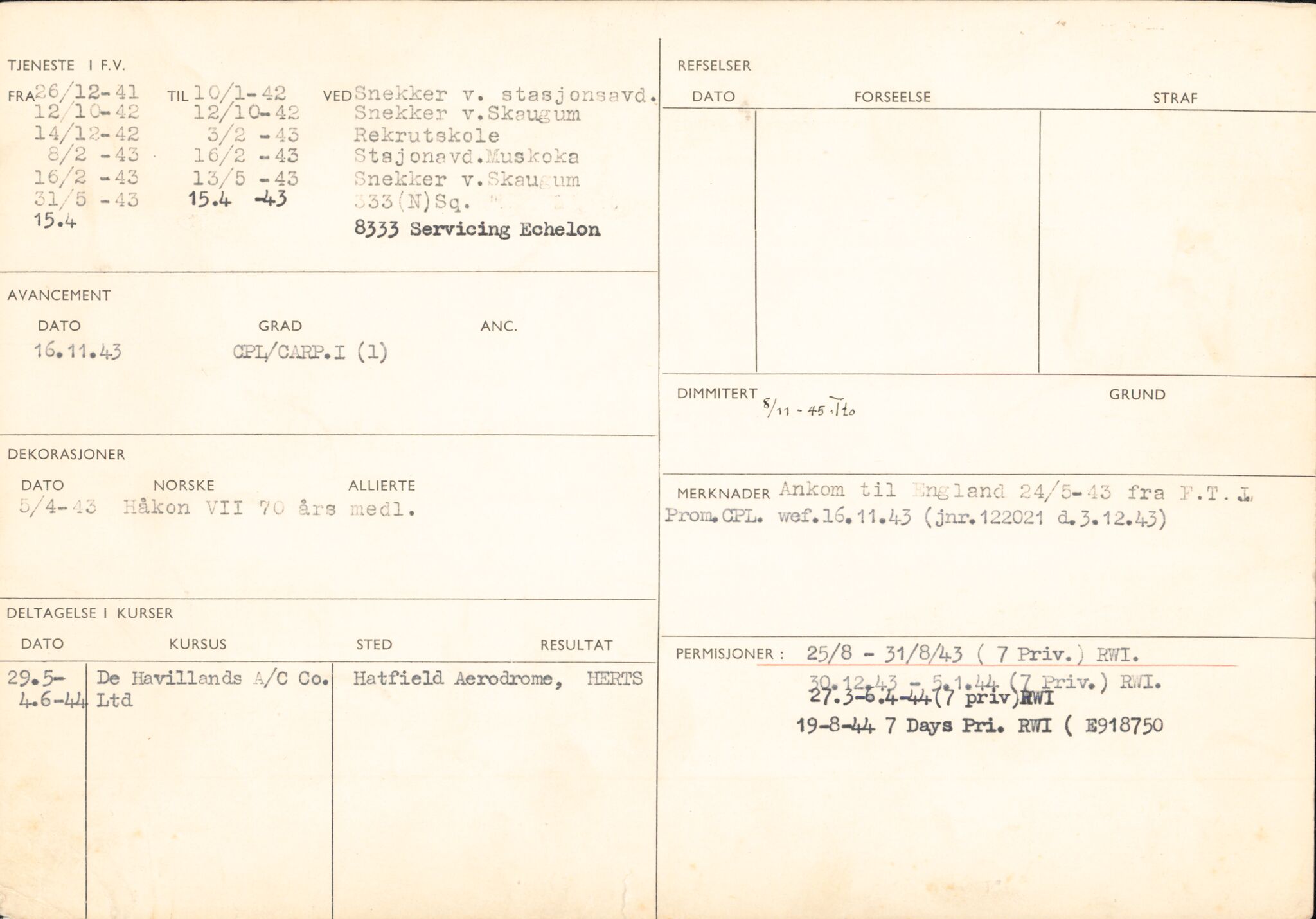 Forsvaret, Forsvarets overkommando/Luftforsvarsstaben, AV/RA-RAFA-4079/P/Pa/L0011: Personellpapirer, 1904, p. 277