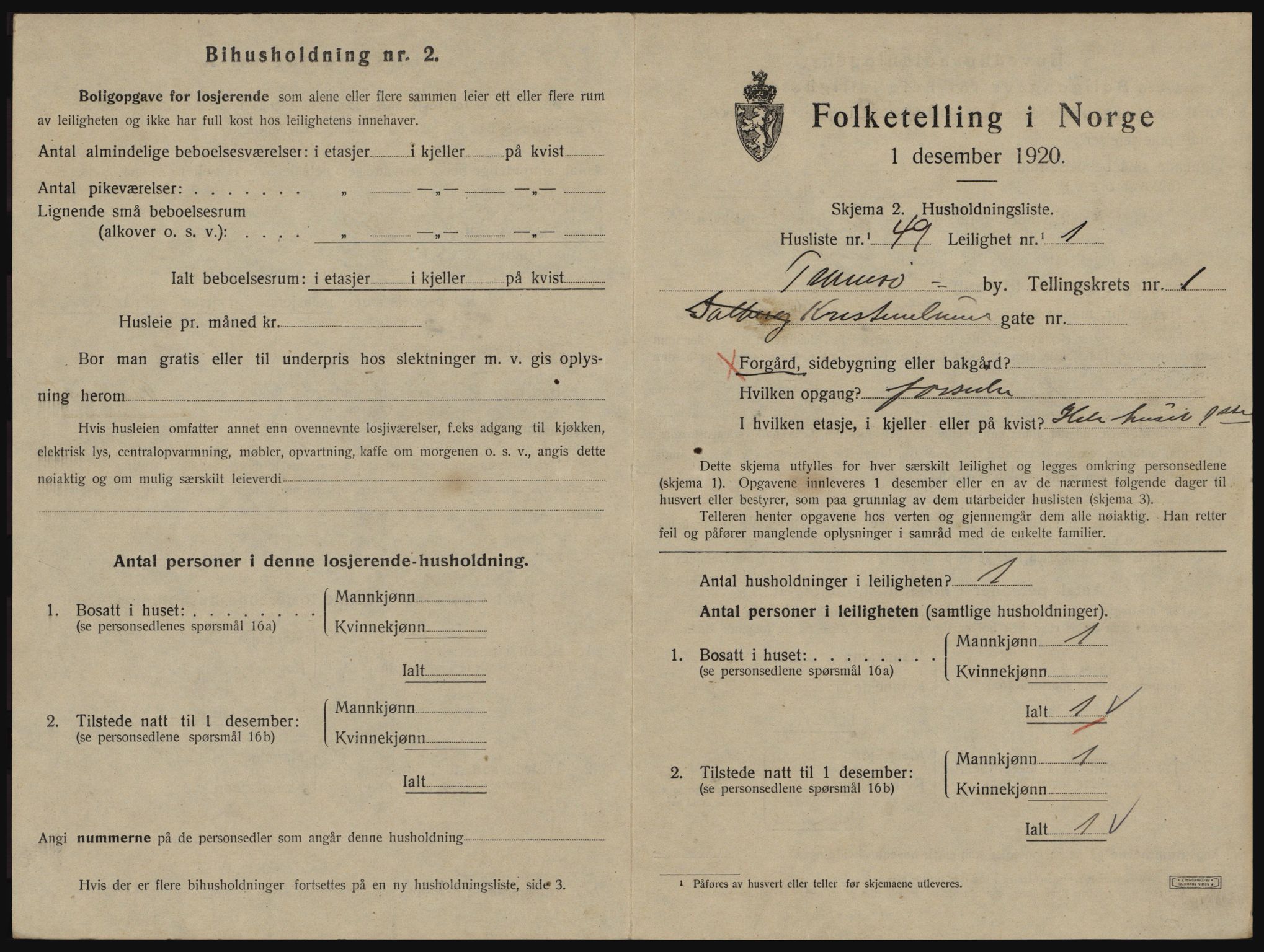 SATØ, 1920 census for Tromsø, 1920, p. 2573