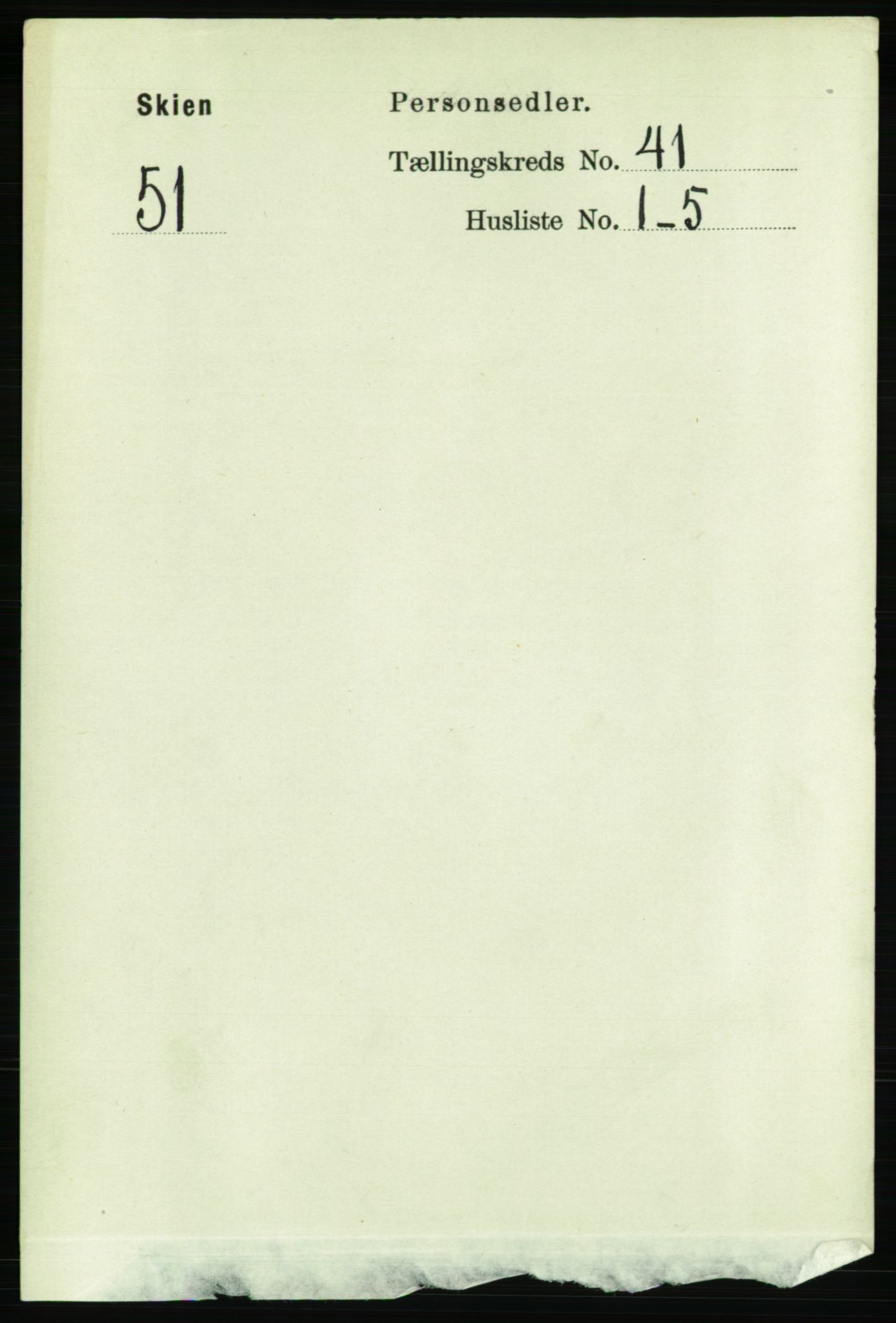 RA, 1891 census for 0806 Skien, 1891, p. 8440