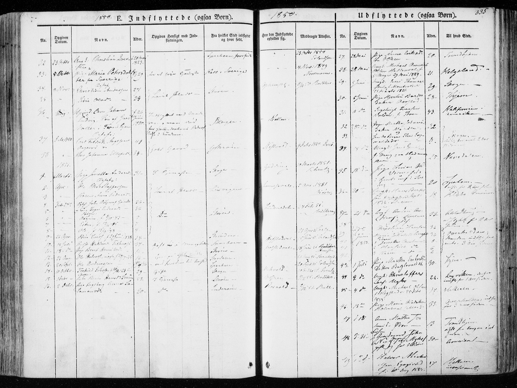 Ministerialprotokoller, klokkerbøker og fødselsregistre - Nord-Trøndelag, SAT/A-1458/723/L0239: Parish register (official) no. 723A08, 1841-1851, p. 335