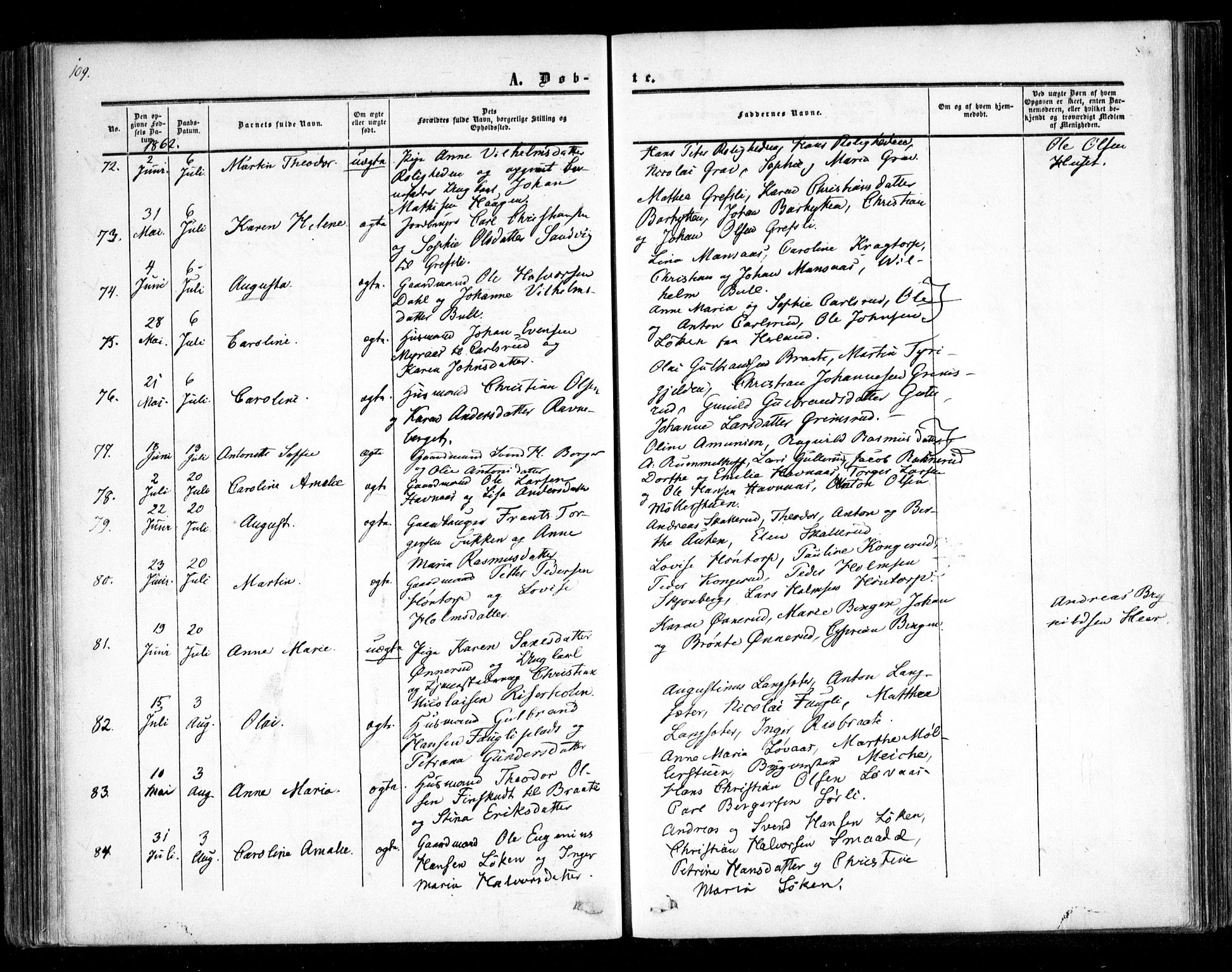 Trøgstad prestekontor Kirkebøker, AV/SAO-A-10925/F/Fa/L0008.a: Parish register (official) no. I 8A, 1855-1864, p. 109