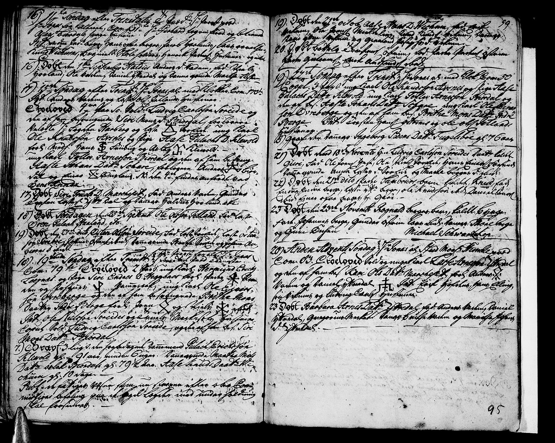 Vik sokneprestembete, SAB/A-81501: Parish register (official) no. A 3 /3, 1755-1771, p. 95