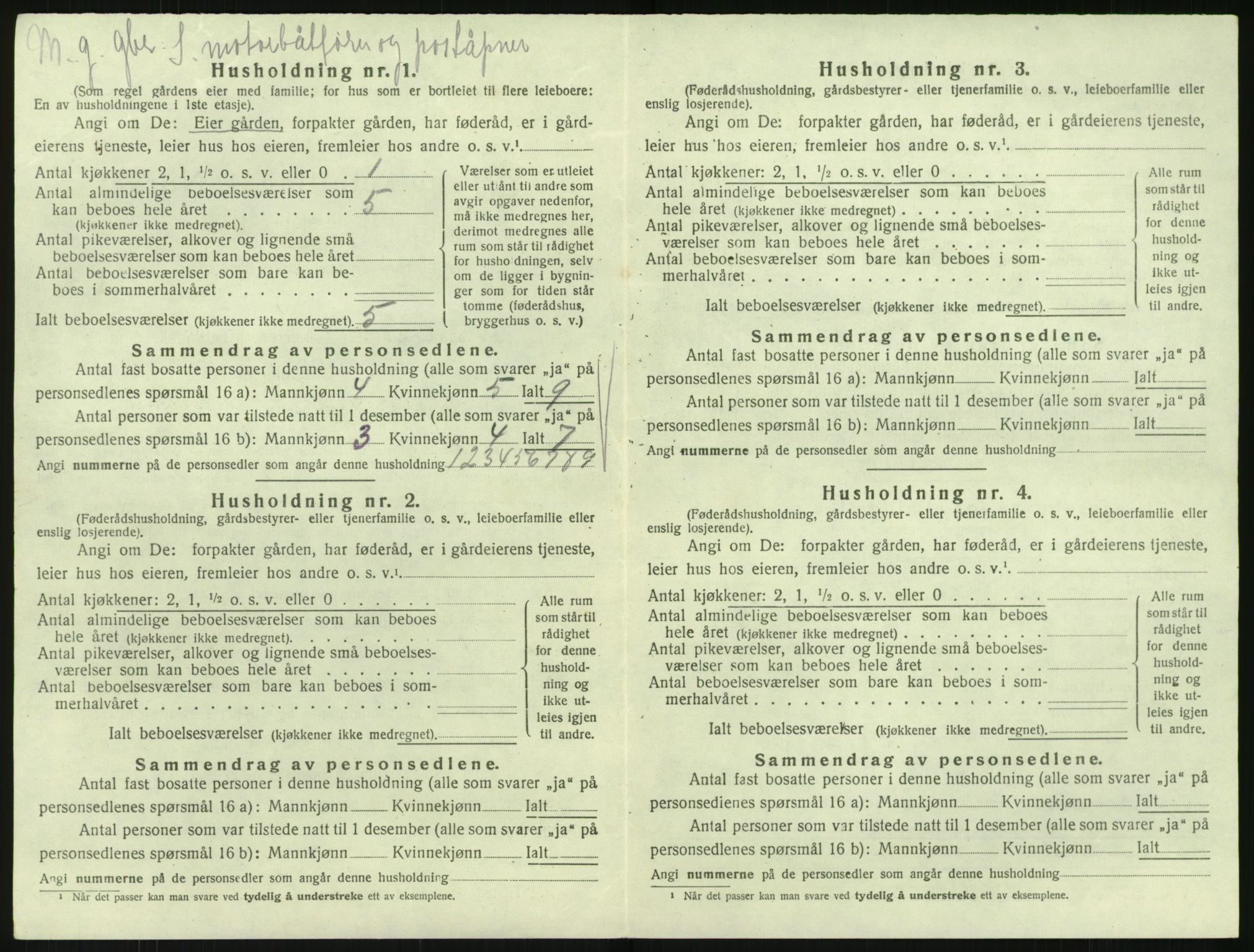 SAK, 1920 census for Søndeled, 1920, p. 618