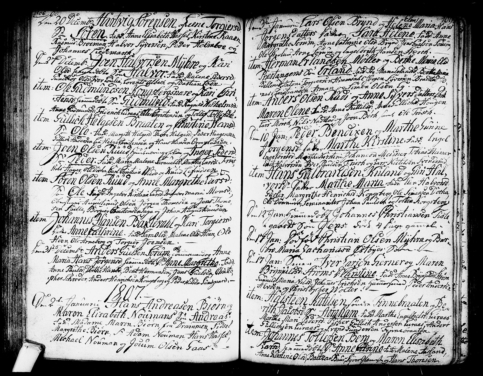 Kongsberg kirkebøker, SAKO/A-22/F/Fa/L0007: Parish register (official) no. I 7, 1795-1816, p. 109