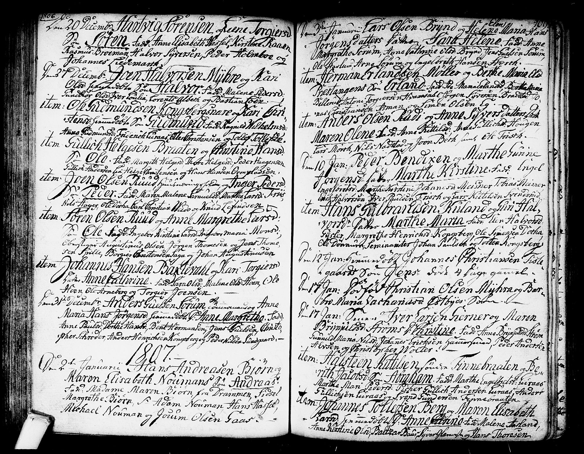 Kongsberg kirkebøker, AV/SAKO-A-22/F/Fa/L0007: Parish register (official) no. I 7, 1795-1816, p. 109