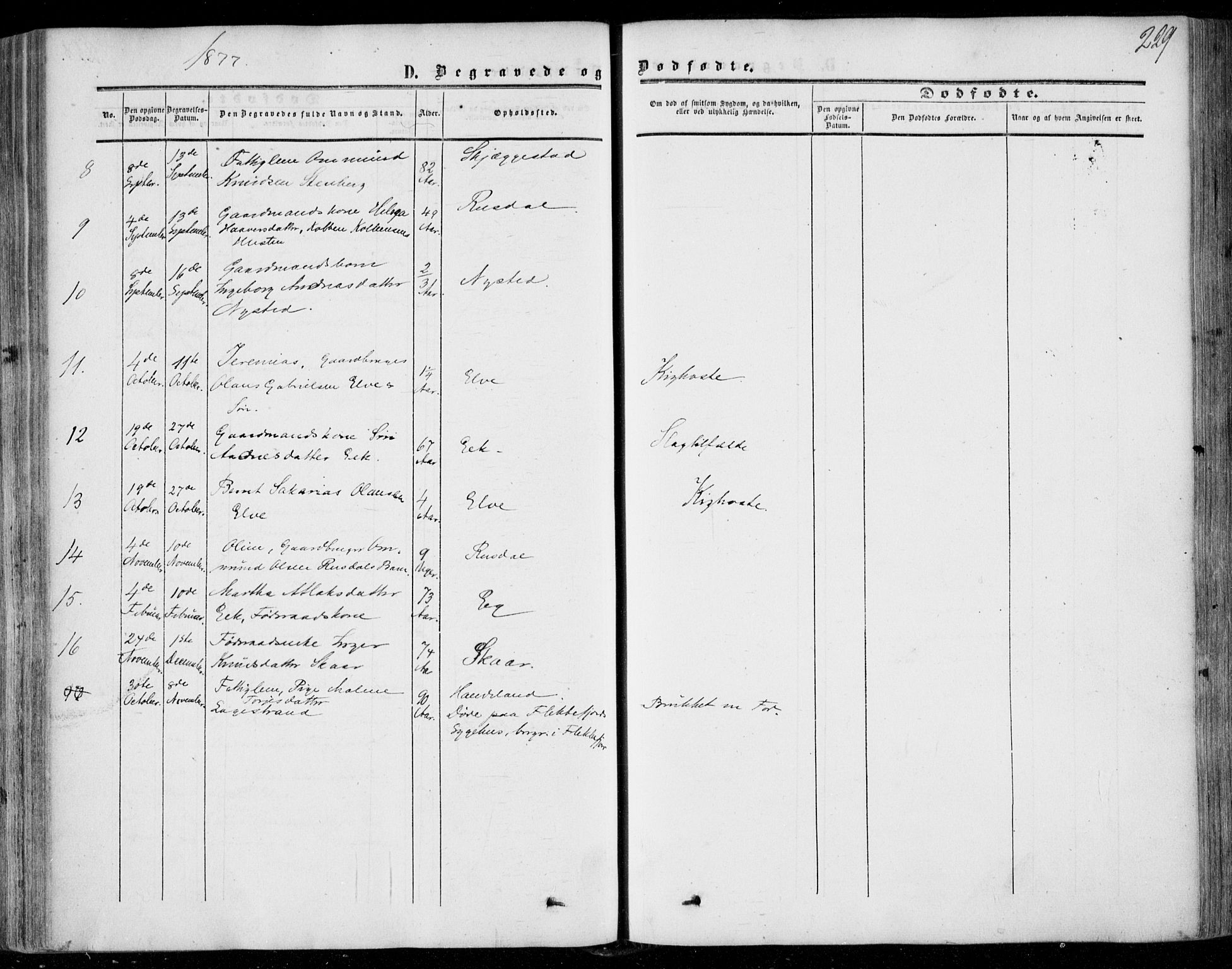 Lund sokneprestkontor, AV/SAST-A-101809/S06/L0009: Parish register (official) no. A 8, 1853-1877, p. 229