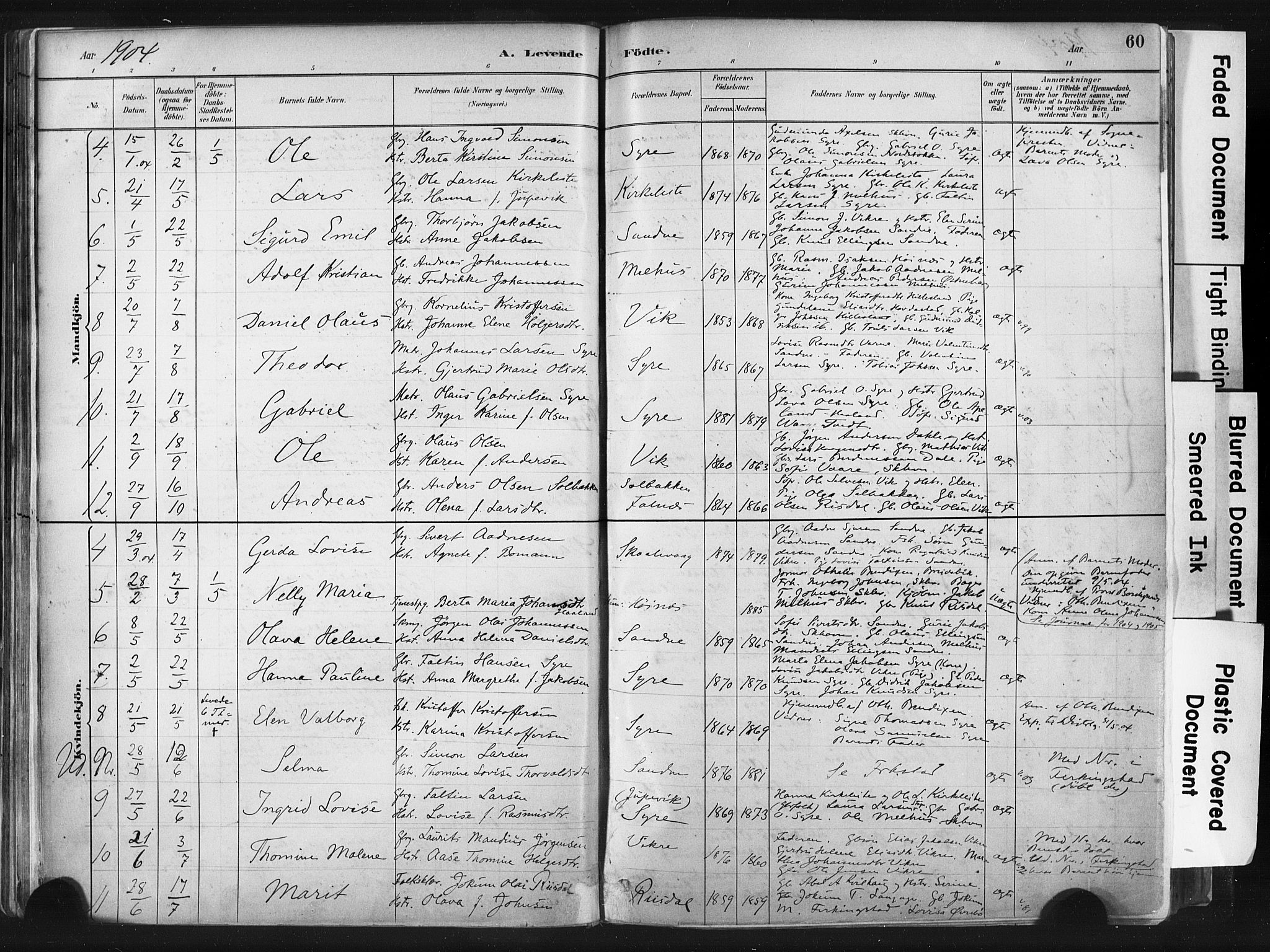 Skudenes sokneprestkontor, AV/SAST-A -101849/H/Ha/Haa/L0009: Parish register (official) no. A 6, 1882-1912, p. 60