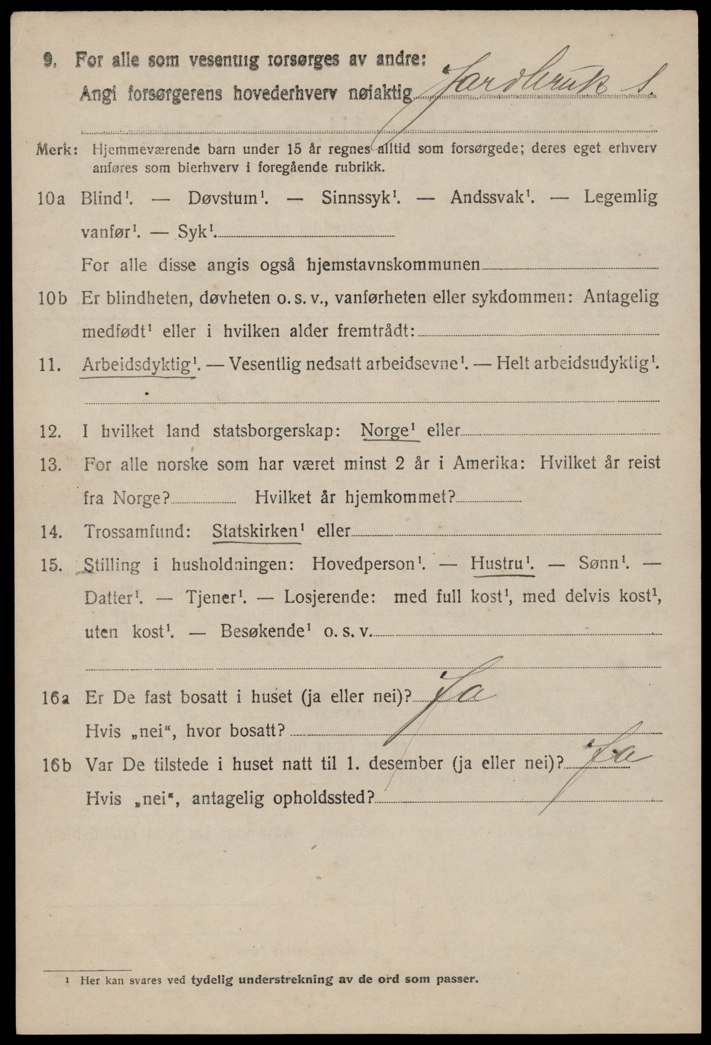 SAST, 1920 census for Mosterøy, 1920, p. 1905