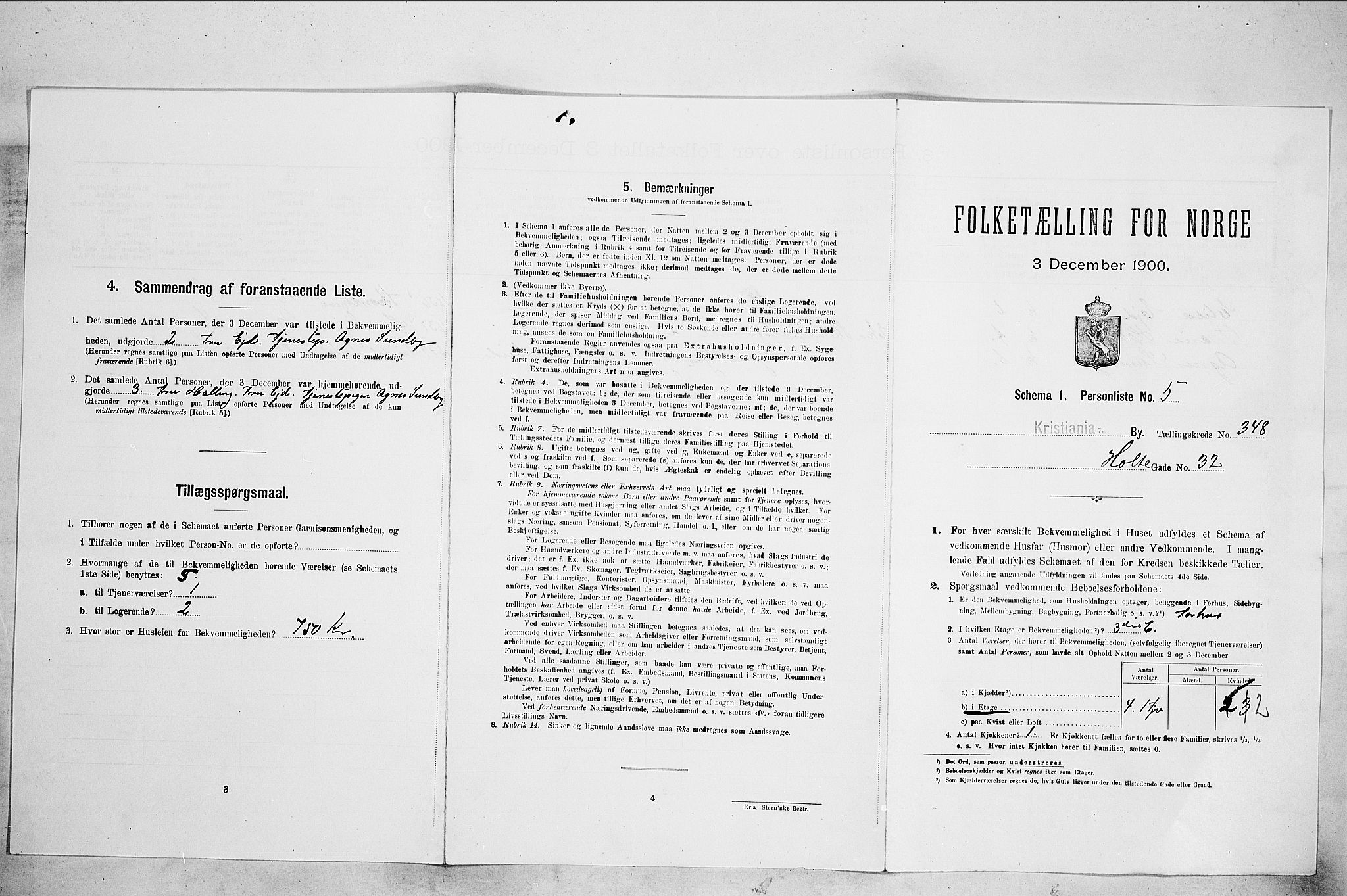 SAO, 1900 census for Kristiania, 1900, p. 38958
