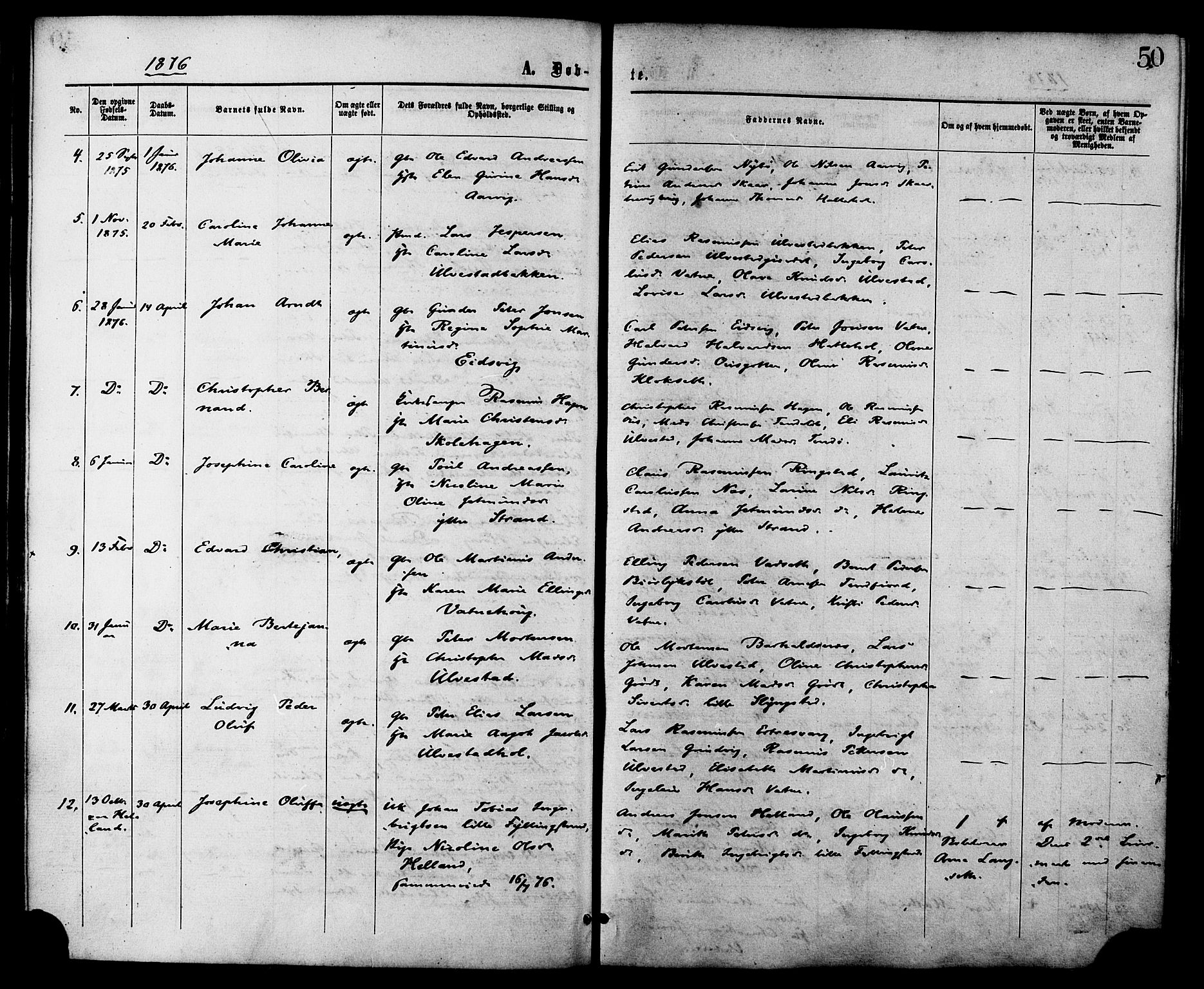 Ministerialprotokoller, klokkerbøker og fødselsregistre - Møre og Romsdal, AV/SAT-A-1454/525/L0373: Parish register (official) no. 525A03, 1864-1879, p. 50