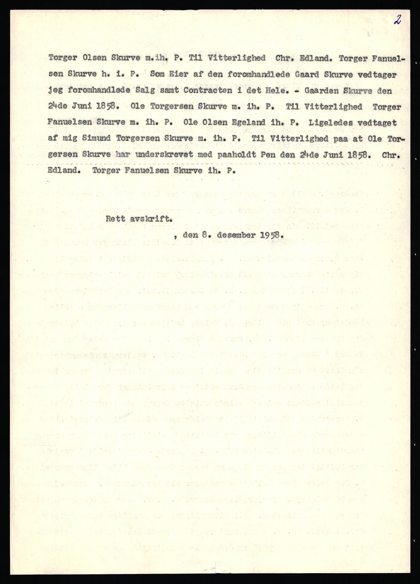 Statsarkivet i Stavanger, SAST/A-101971/03/Y/Yj/L0076: Avskrifter sortert etter gårdsnavn: Skjold kirke - Skåre, 1750-1930, p. 263