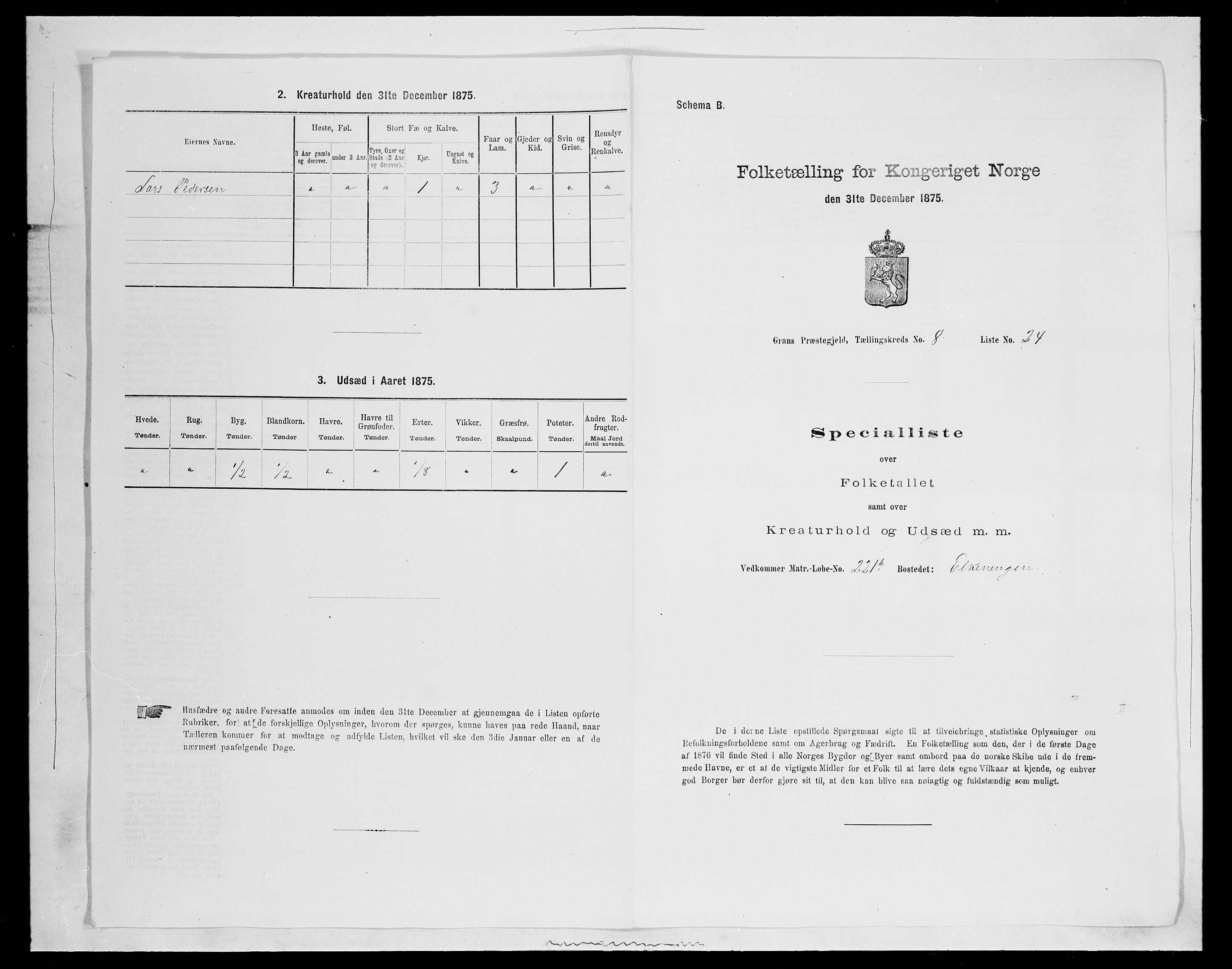 SAH, 1875 census for 0534P Gran, 1875, p. 1527