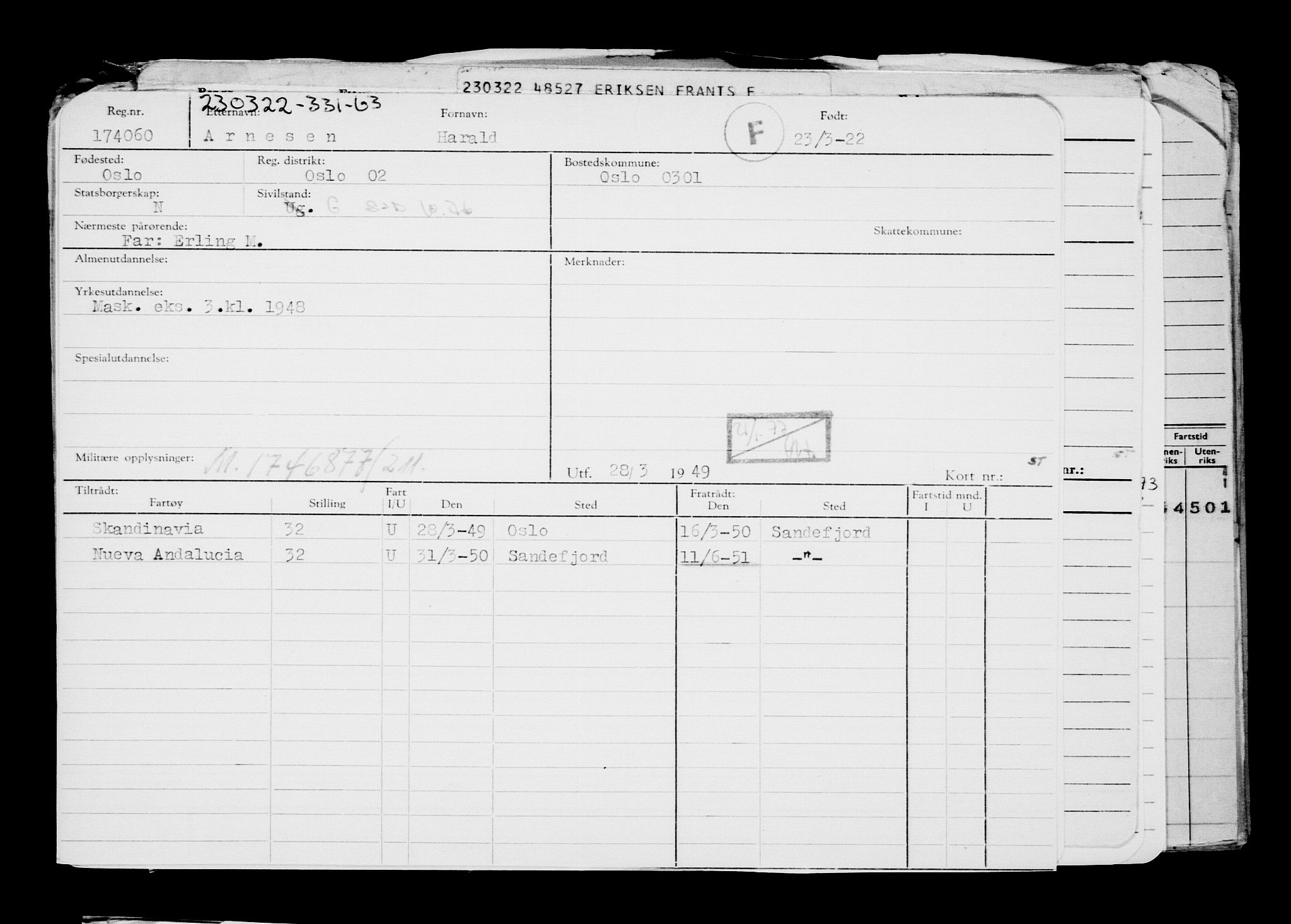 Direktoratet for sjømenn, AV/RA-S-3545/G/Gb/L0204: Hovedkort, 1922, p. 343