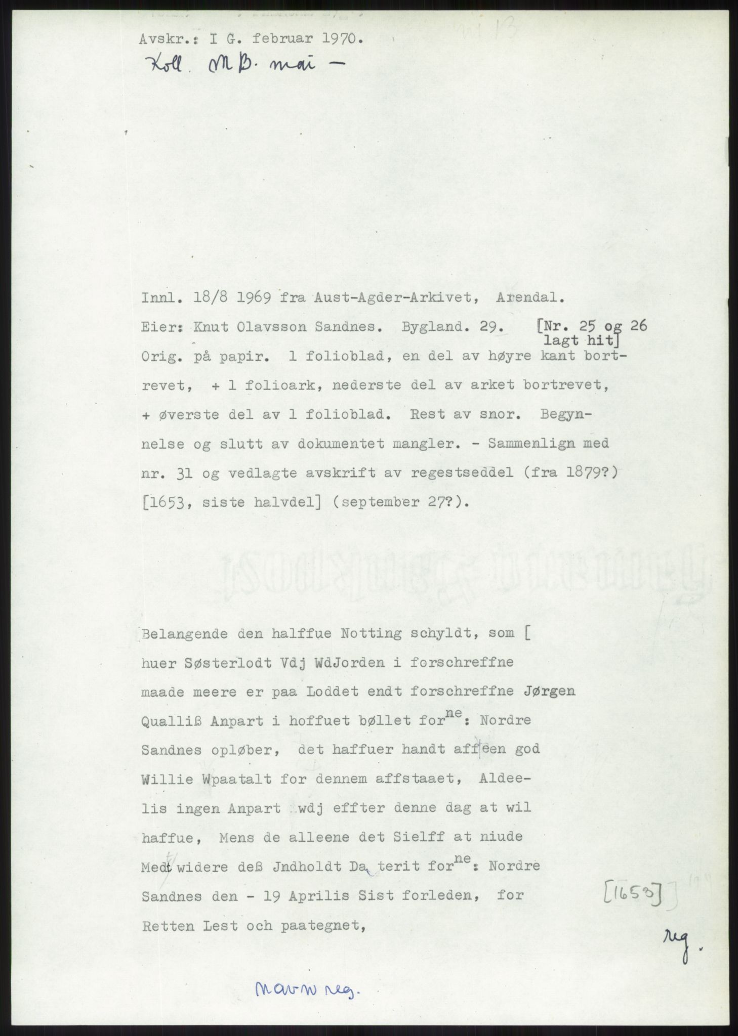 Samlinger til kildeutgivelse, Diplomavskriftsamlingen, RA/EA-4053/H/Ha, p. 1920