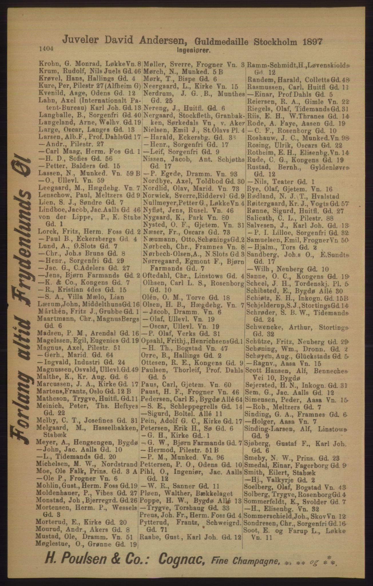 Kristiania/Oslo adressebok, PUBL/-, 1906, p. 1404