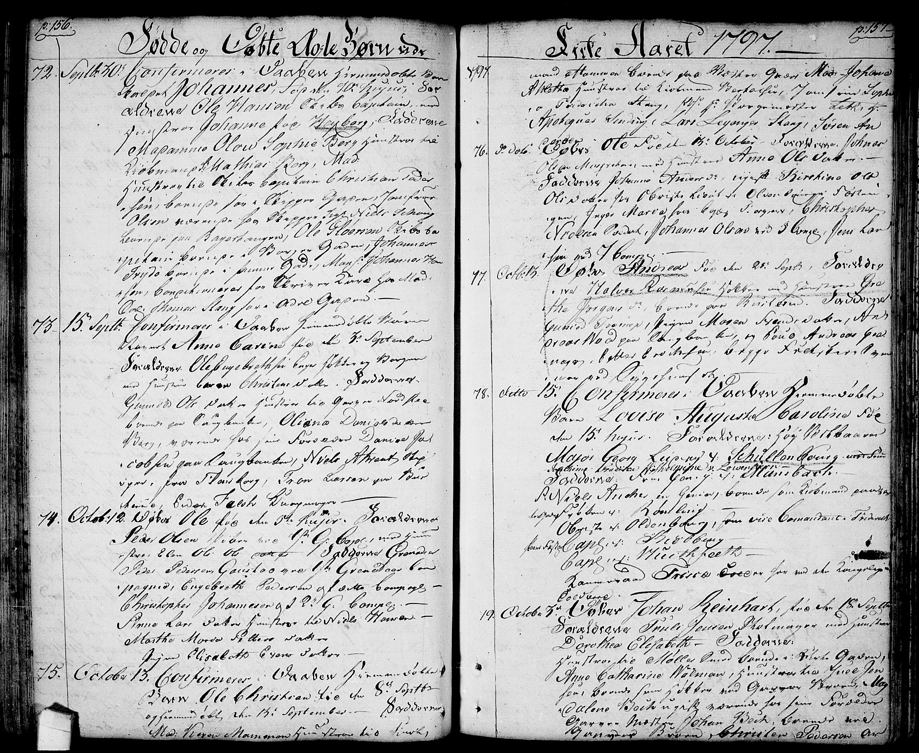 Halden prestekontor Kirkebøker, SAO/A-10909/F/Fa/L0002: Parish register (official) no. I 2, 1792-1812, p. 156-157