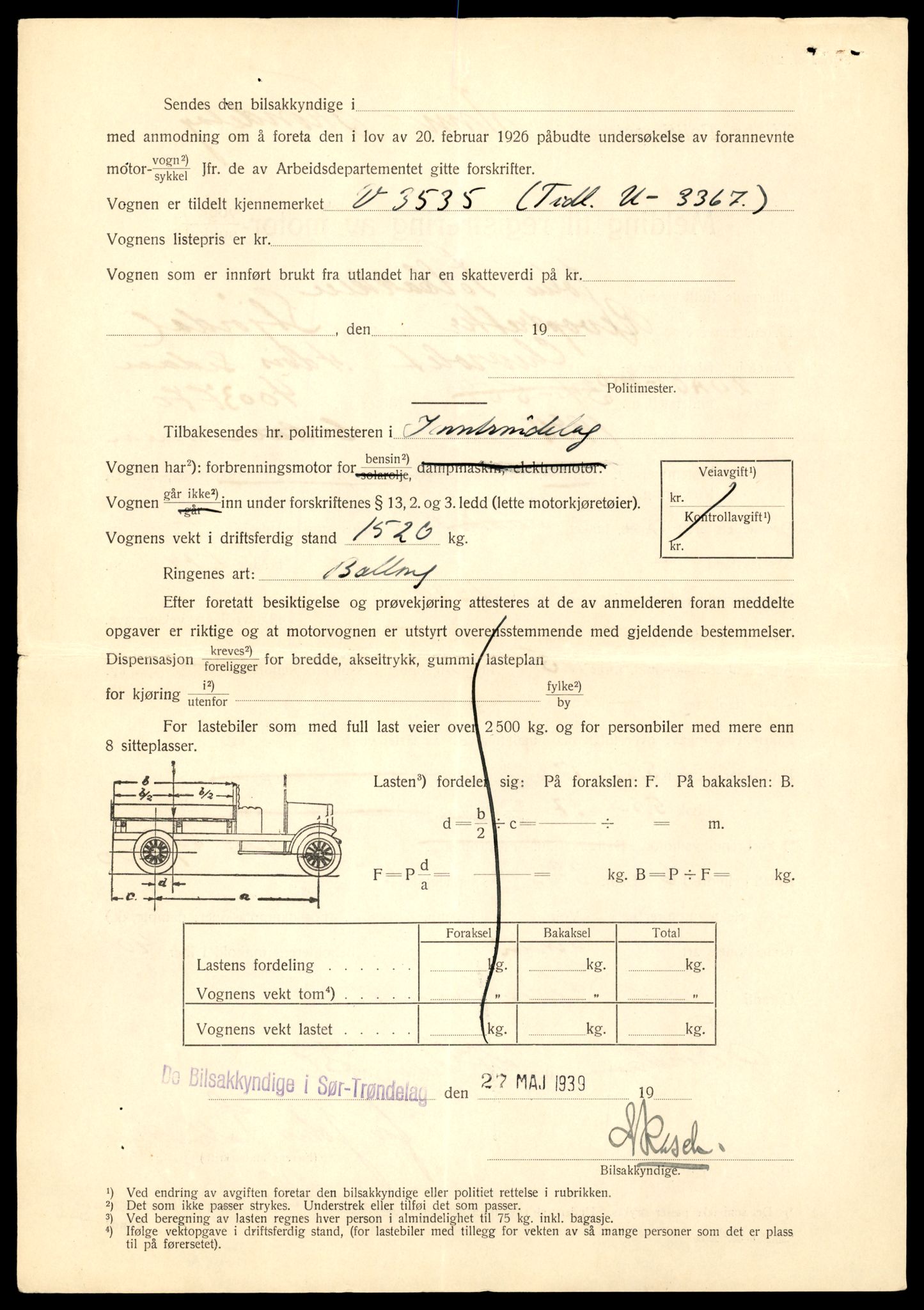 Møre og Romsdal vegkontor - Ålesund trafikkstasjon, SAT/A-4099/F/Fe/L0017: Registreringskort for kjøretøy T 1985 - T 10090, 1927-1998, p. 870