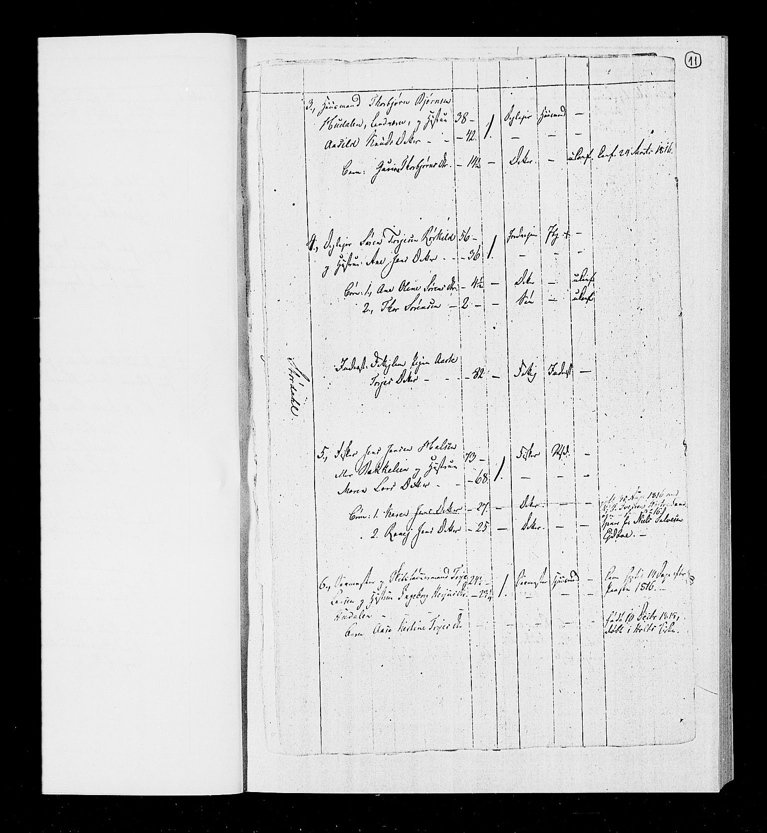 RA, Census 1815, vol. 1b: Dypvåg parish, 1815, p. 13