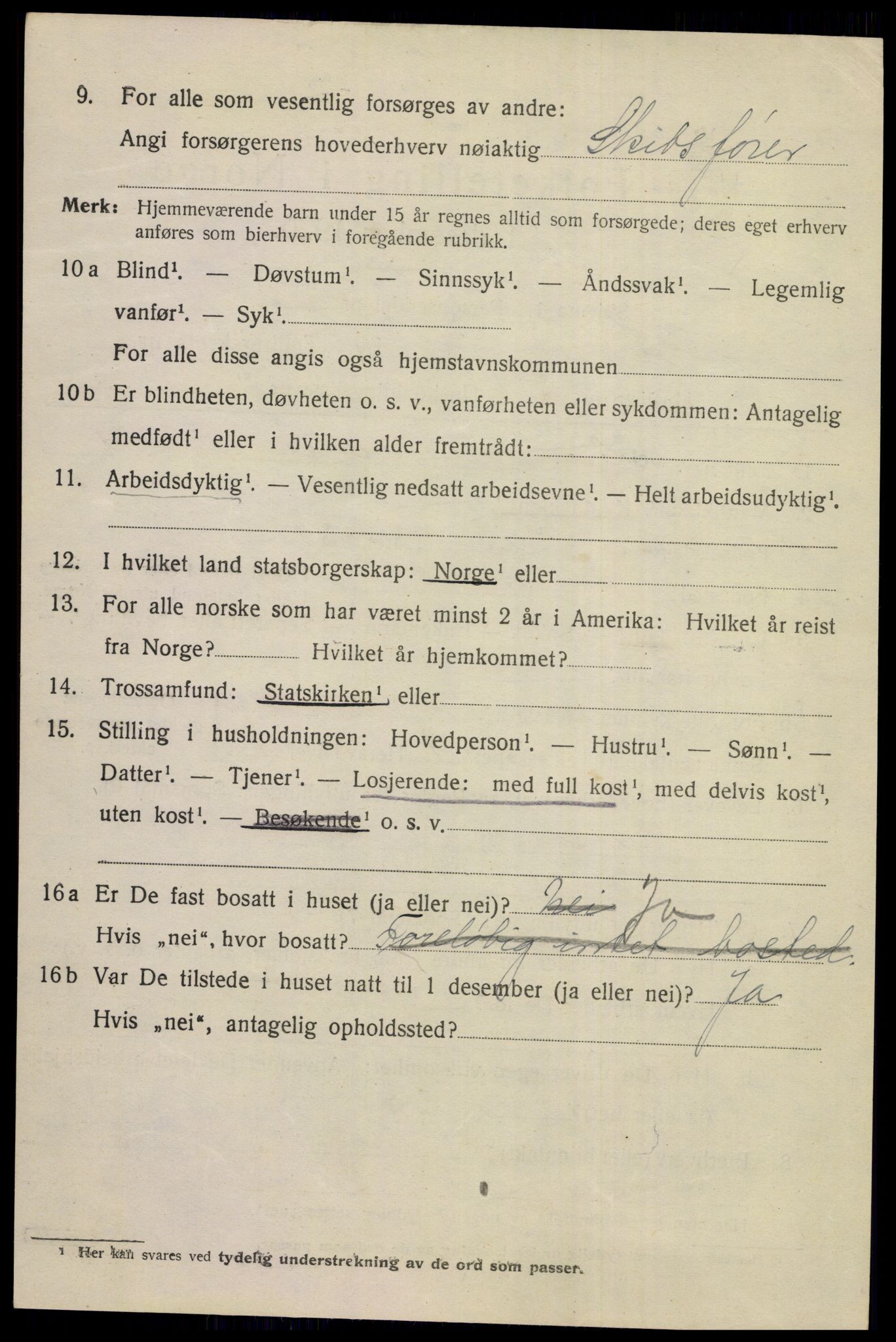 SAKO, 1920 census for Kragerø, 1920, p. 5306