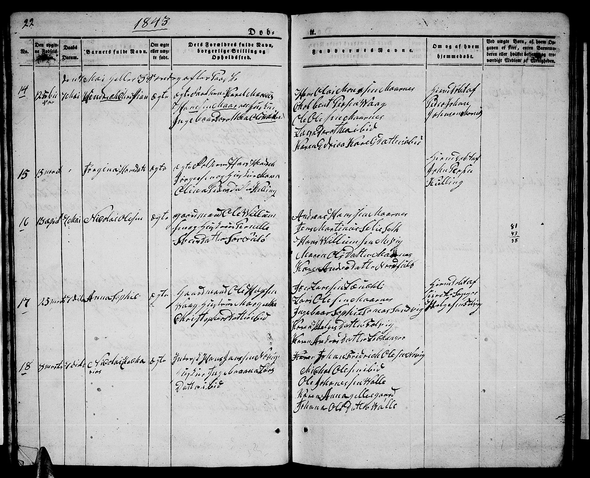 Ministerialprotokoller, klokkerbøker og fødselsregistre - Nordland, AV/SAT-A-1459/805/L0106: Parish register (copy) no. 805C02, 1841-1861, p. 22