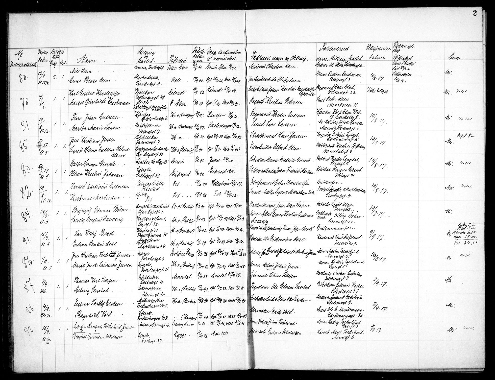 Jakob prestekontor Kirkebøker, SAO/A-10850/H/Ha/L0001: Banns register no. 1, 1917-1938, p. 2
