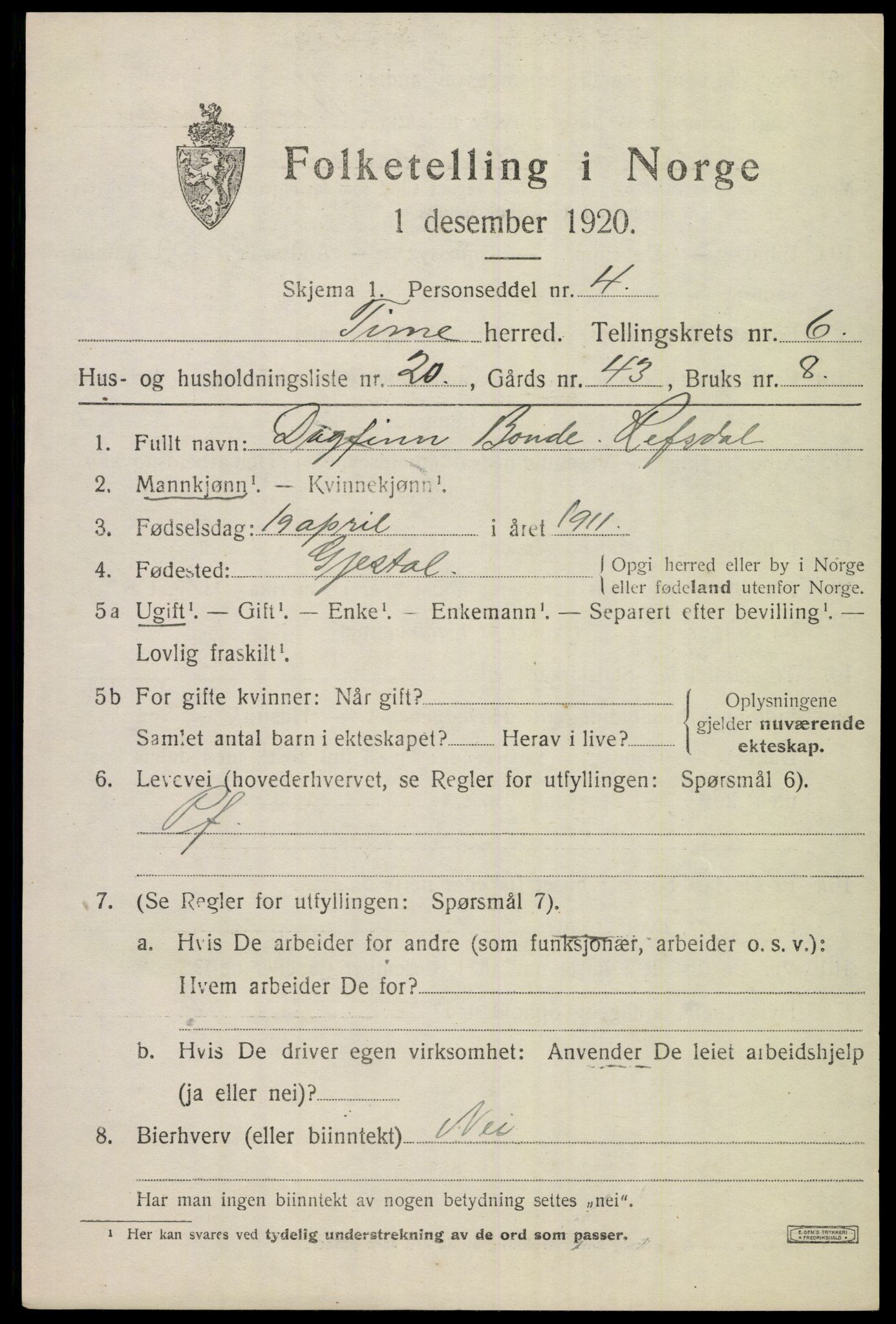 SAST, 1920 census for Time, 1920, p. 7225