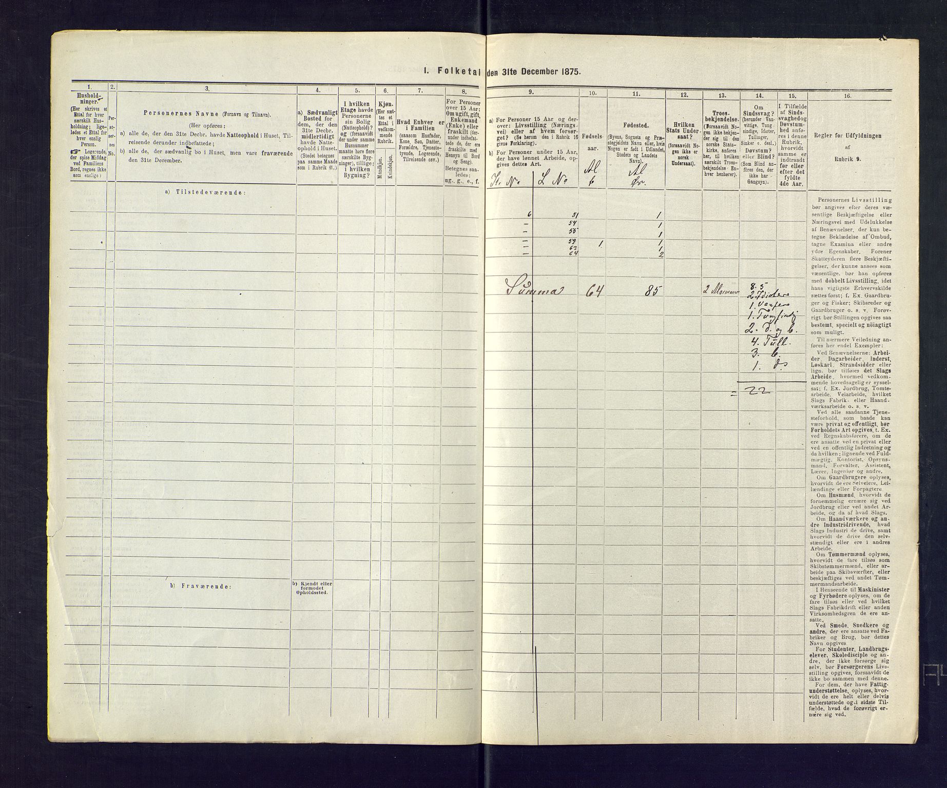 SAKO, 1875 census for 0713P Sande, 1875, p. 41