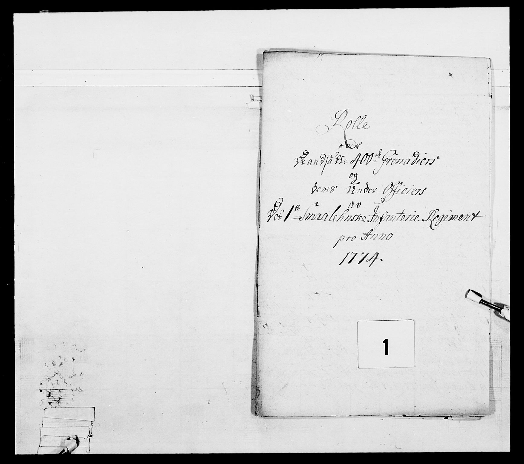 Generalitets- og kommissariatskollegiet, Det kongelige norske kommissariatskollegium, RA/EA-5420/E/Eh/L0052: 1. Smålenske nasjonale infanteriregiment, 1774-1789, p. 16