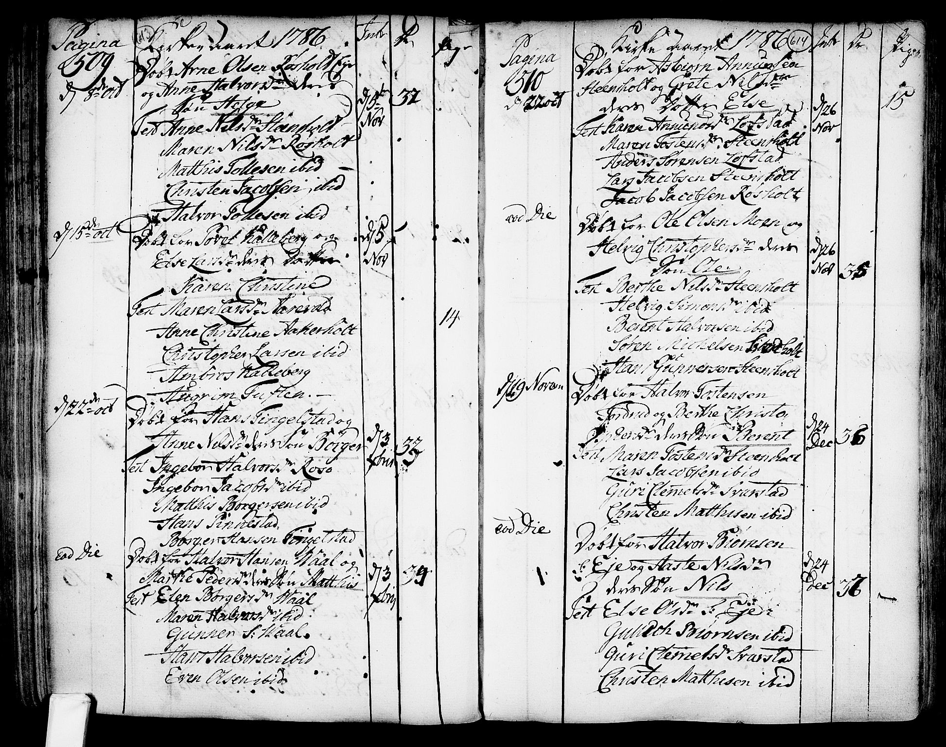 Lardal kirkebøker, AV/SAKO-A-350/F/Fa/L0003: Parish register (official) no. I 3, 1733-1815, p. 613-614