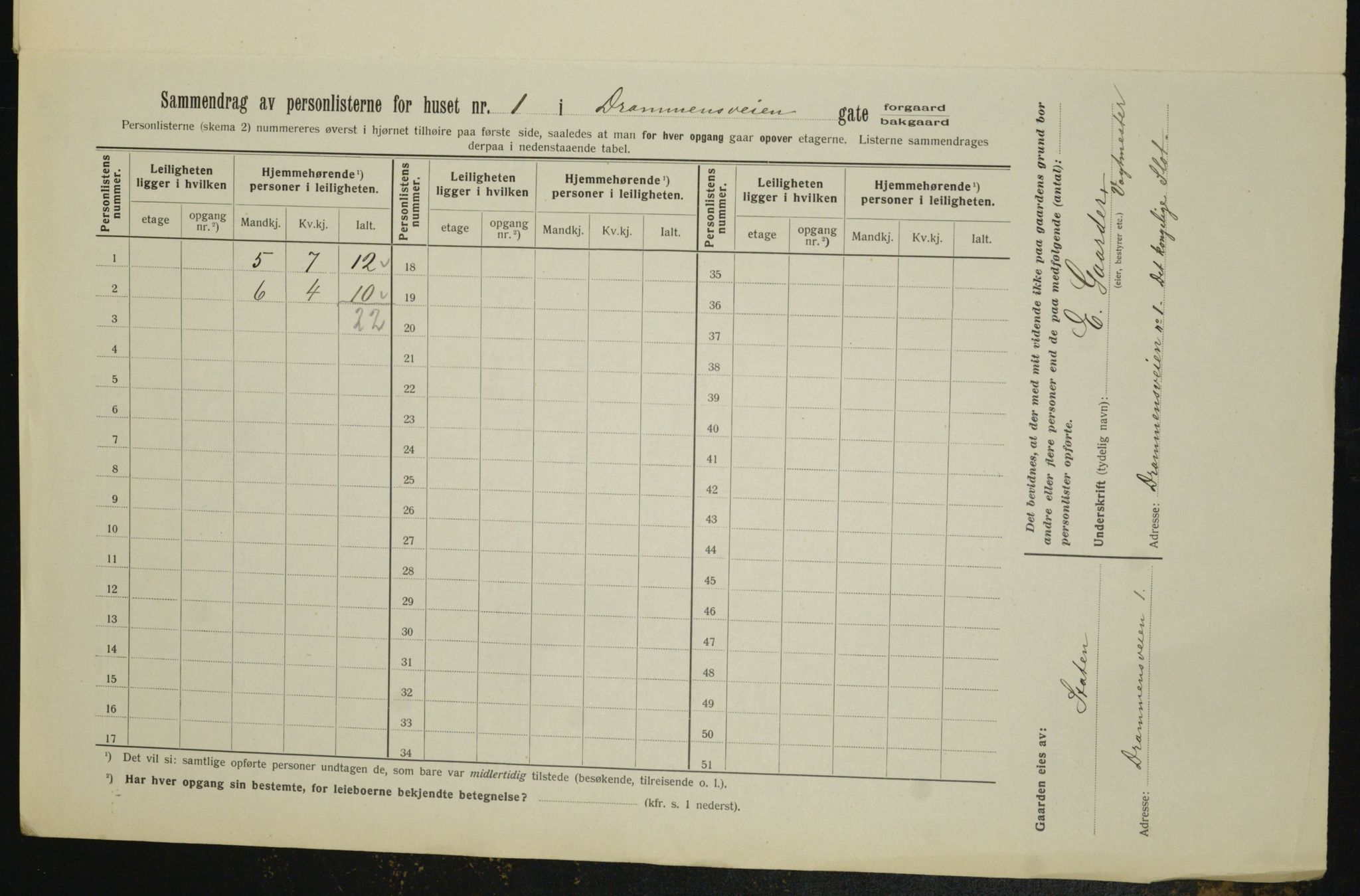 OBA, Municipal Census 1913 for Kristiania, 1913, p. 16295