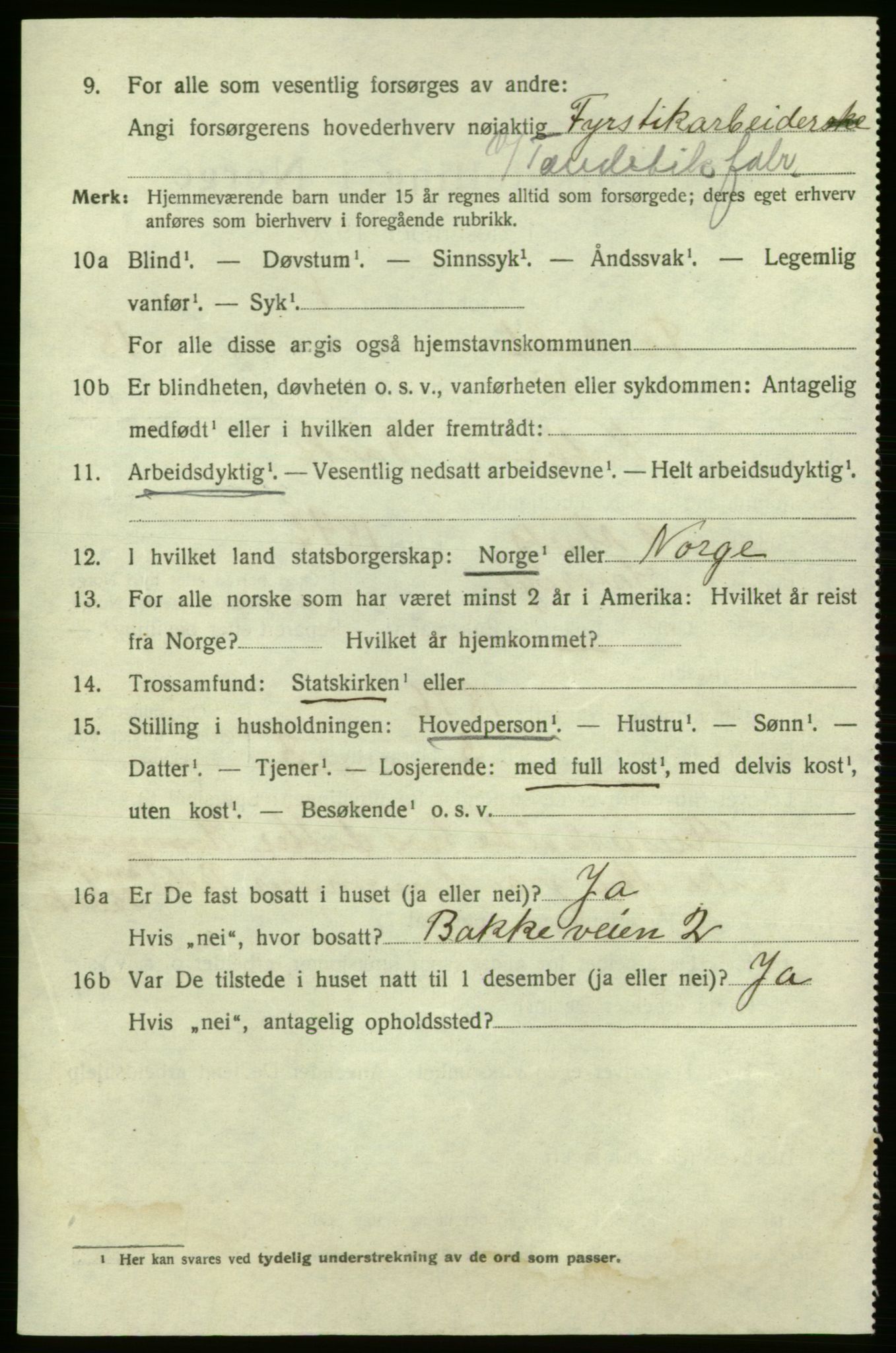 SAO, 1920 census for Fredrikshald, 1920, p. 27324