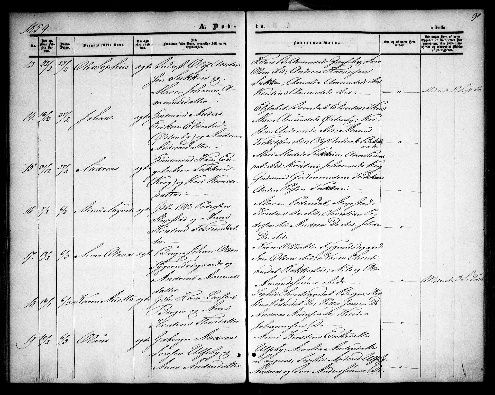 Rødenes prestekontor Kirkebøker, AV/SAO-A-2005/F/Fa/L0006: Parish register (official) no. I 6, 1850-1859, p. 90