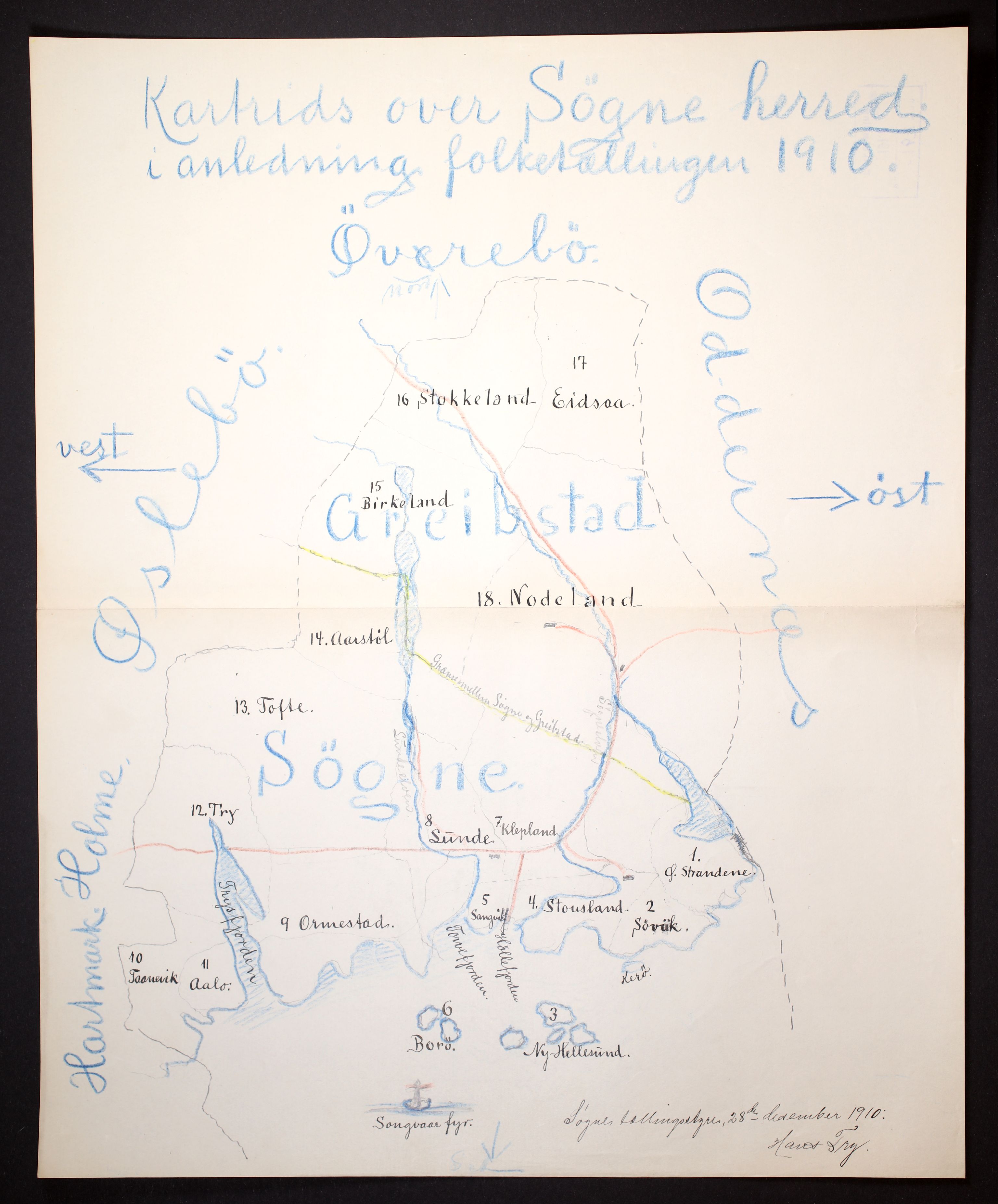 RA, 1910 census for Søgne, 1910, p. 61